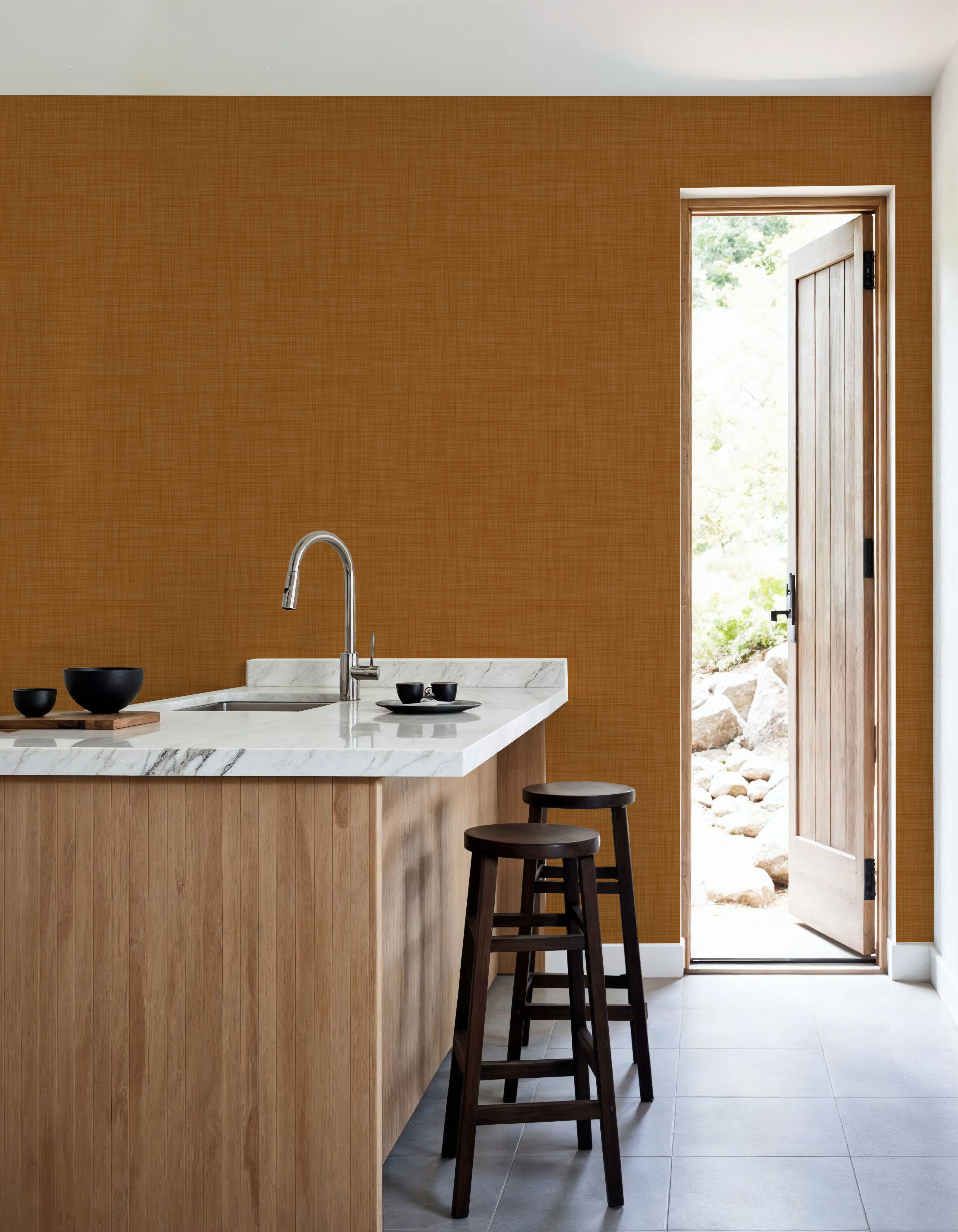 Mottled Linen Effect, Orange