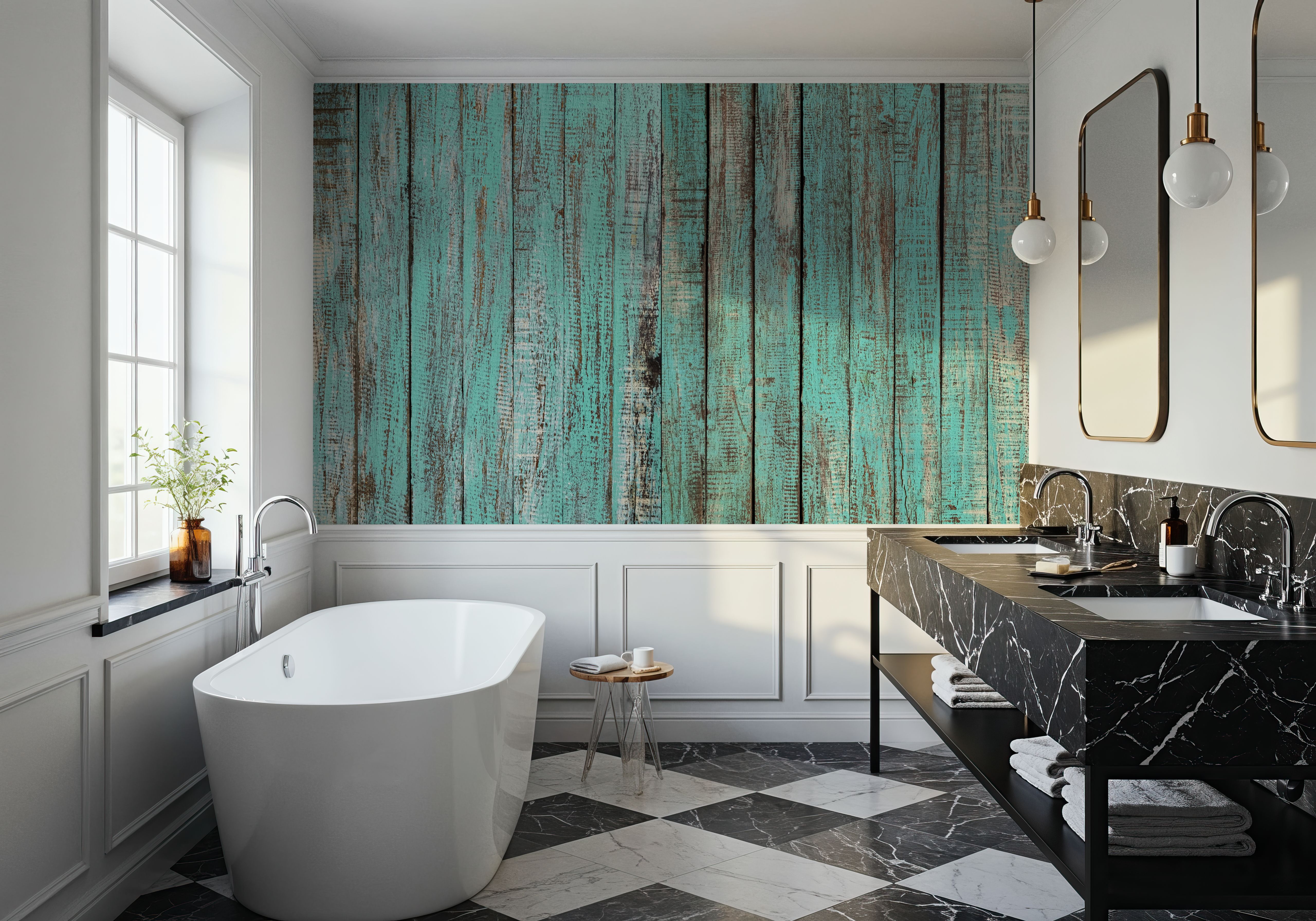 Blue Wooden Planks
