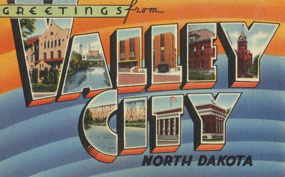 Greetings from Valley City - Screenprint Postcard