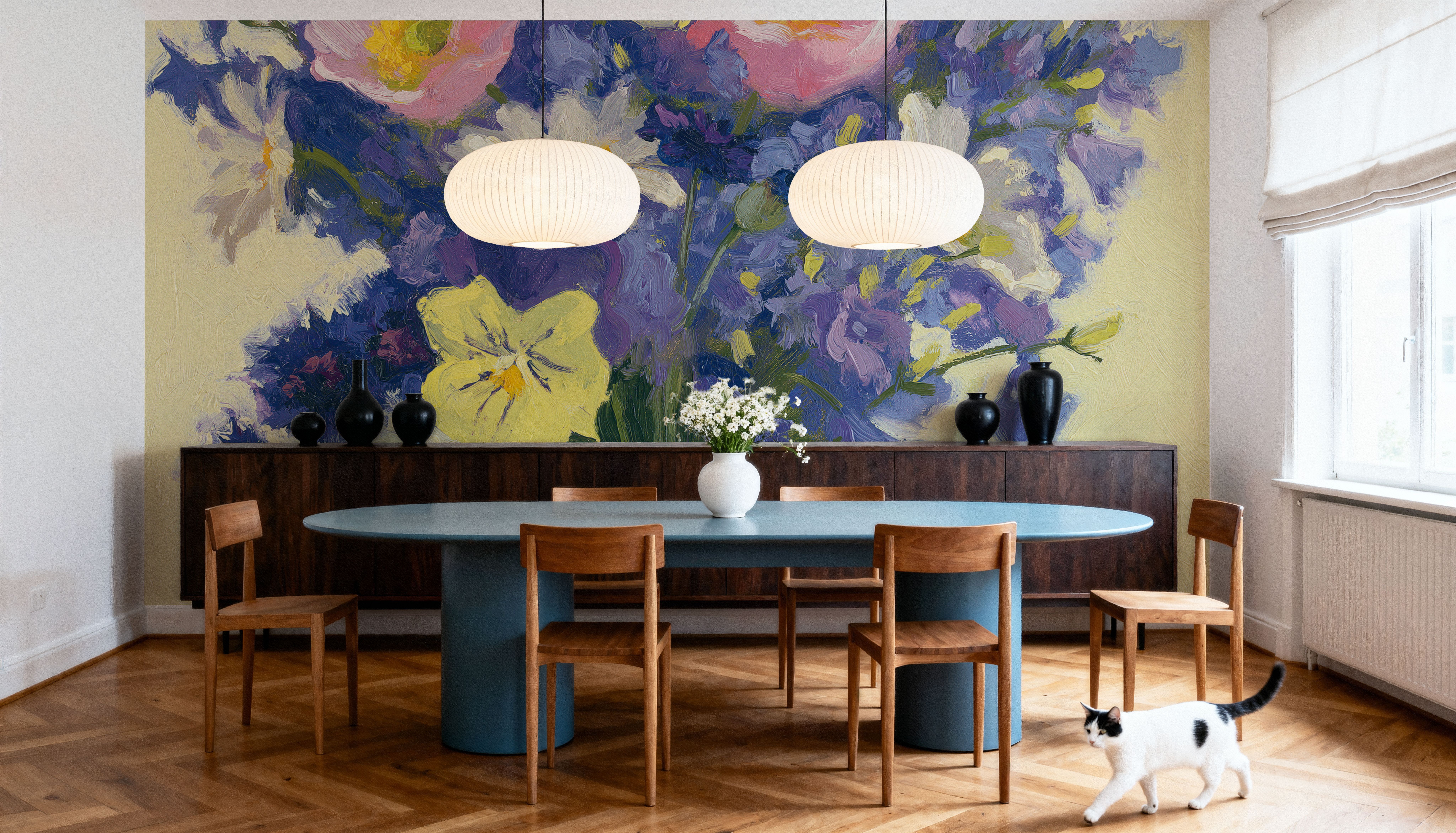 Periwinkle Nosegay II, Wallpaper