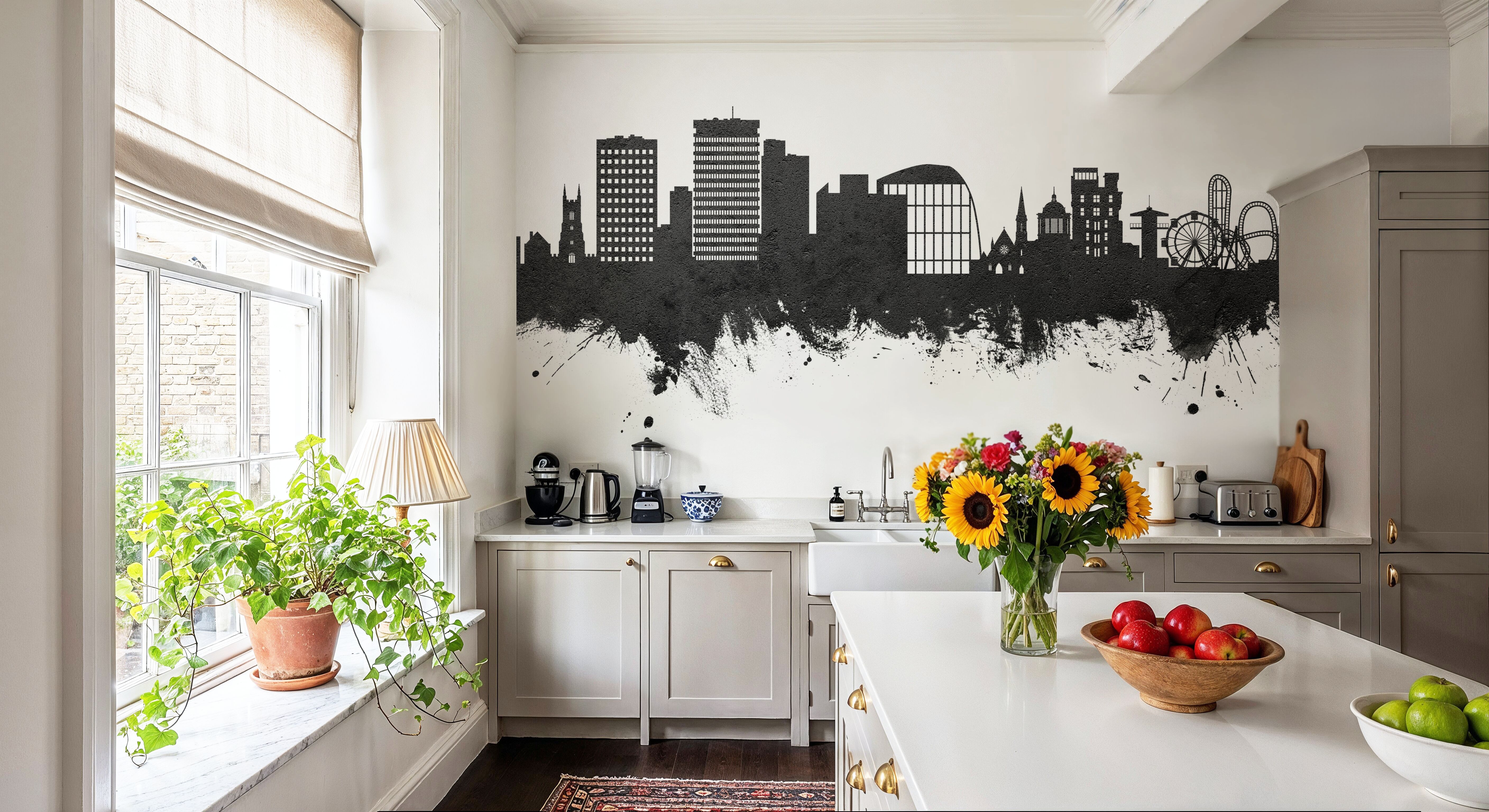 Southend-on-Sea England Skyline Black & White