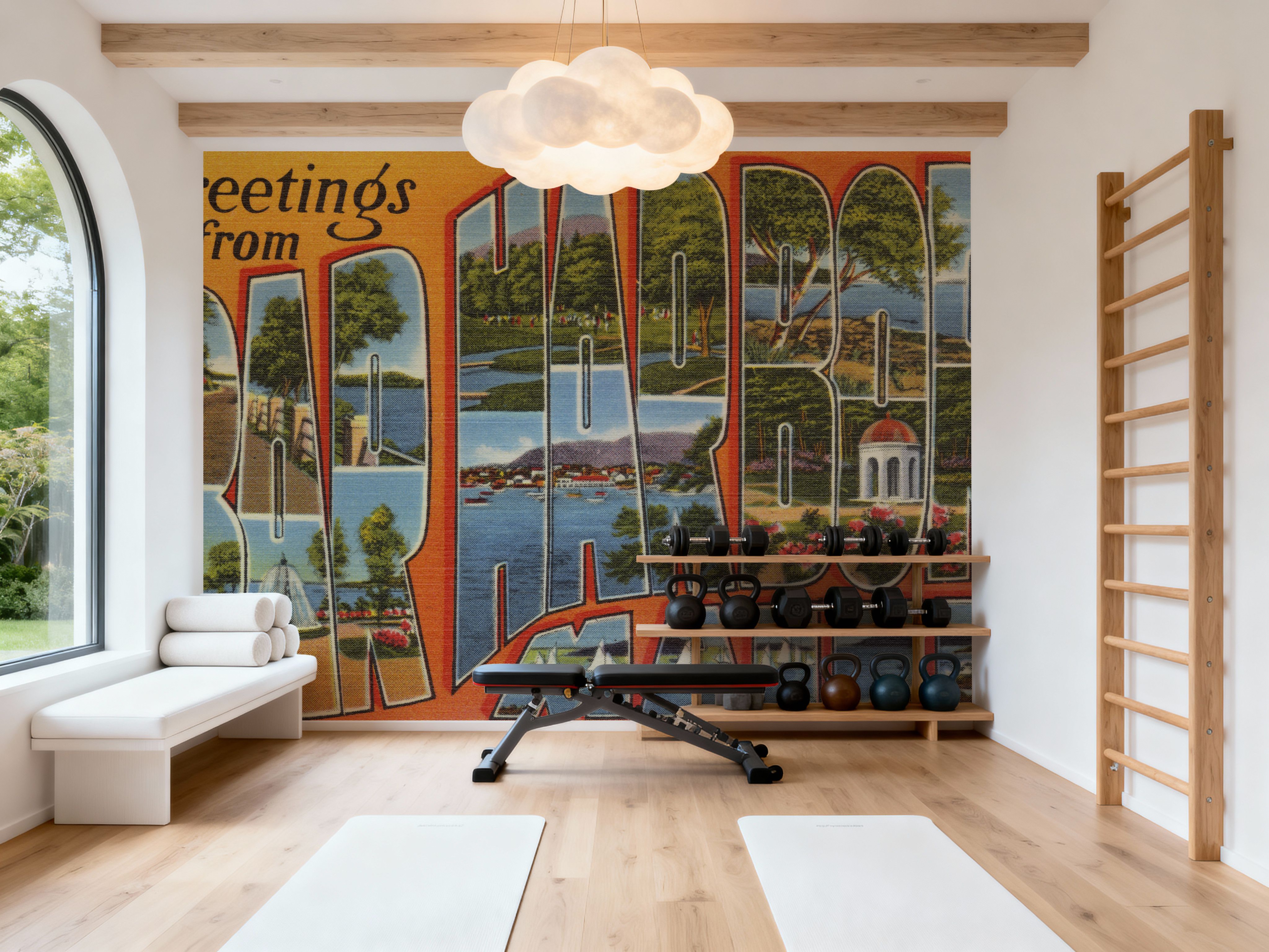 Greetings from Bar Harbor - Screenprint Postcard