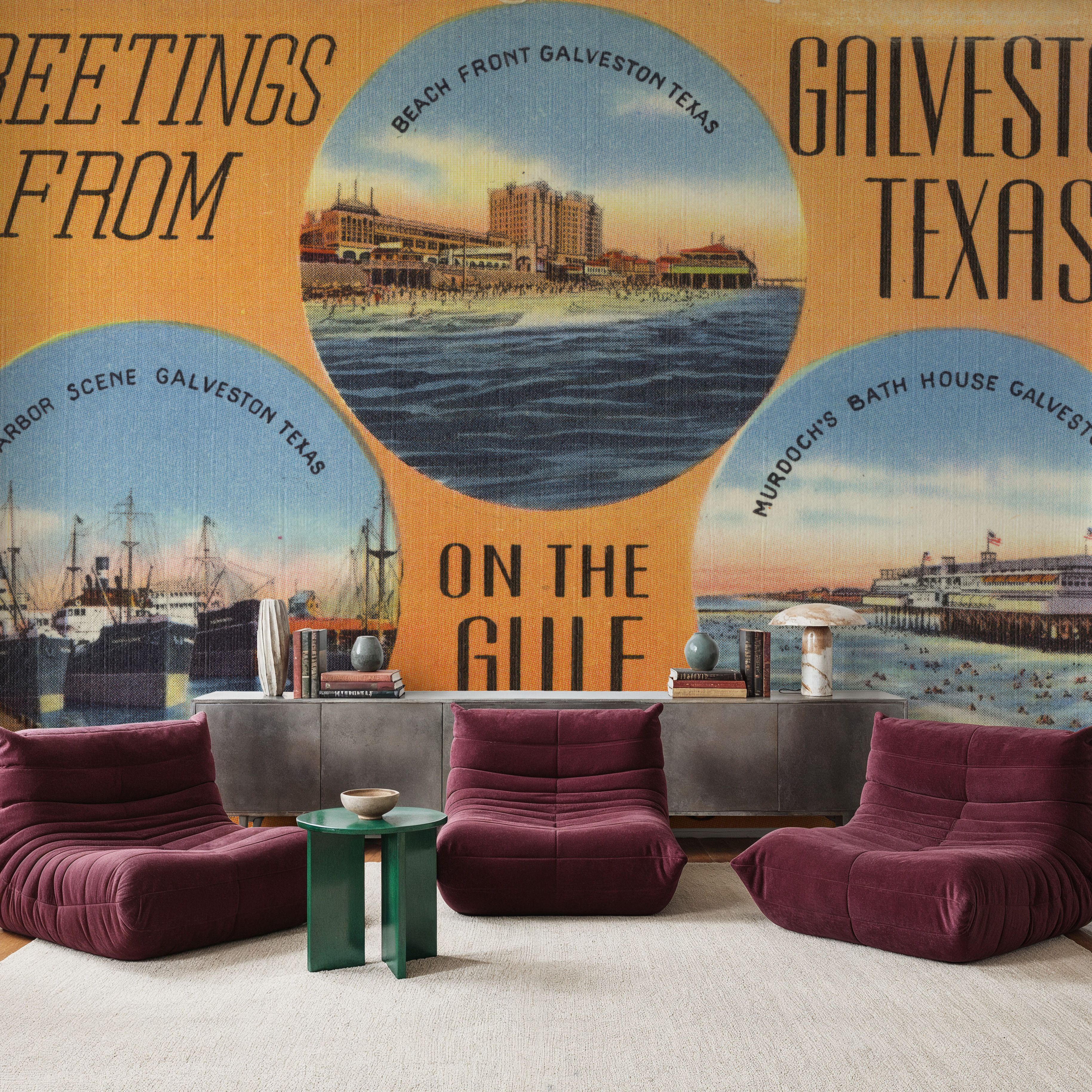 Greetings from the Gulf of Mexico - Screenprint Postcard