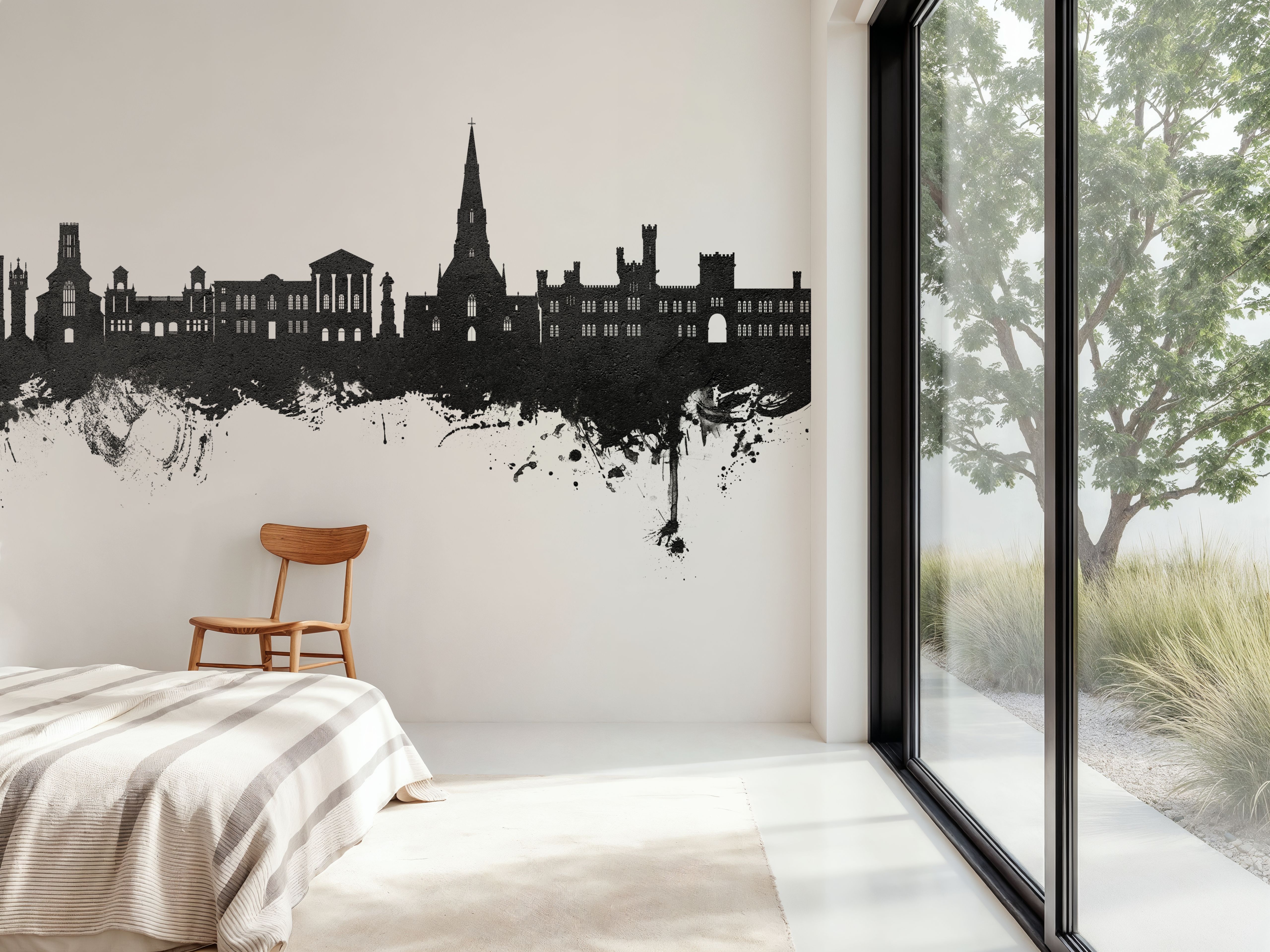 Bury England Skyline Black & White