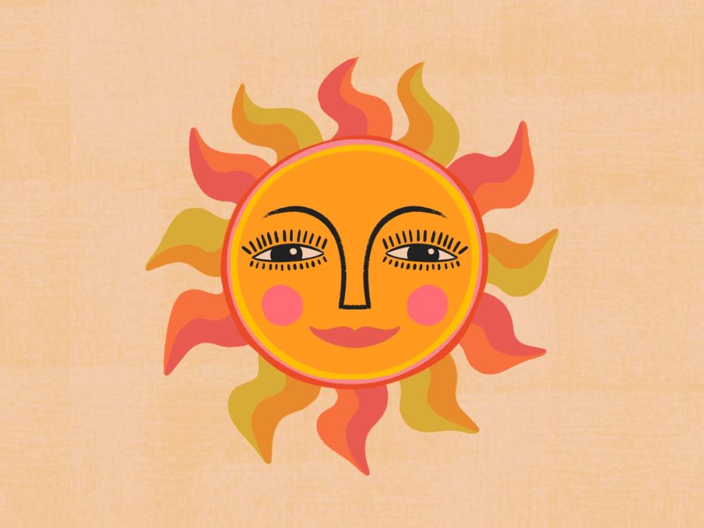 Cute Retro Sun
