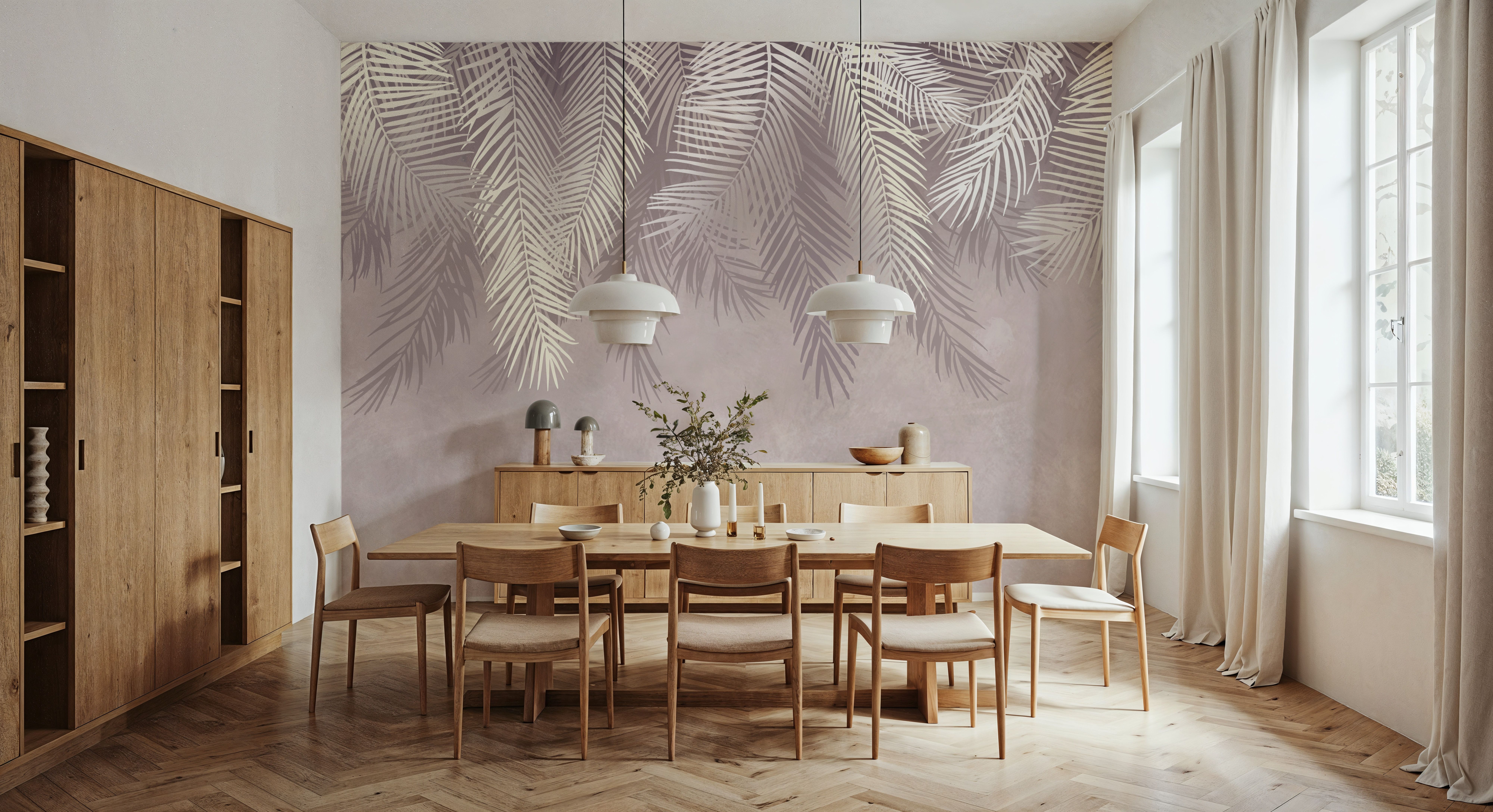 Palms Above, Dusty Pink