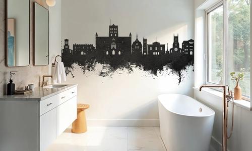 St Albans England Skyline Black & White