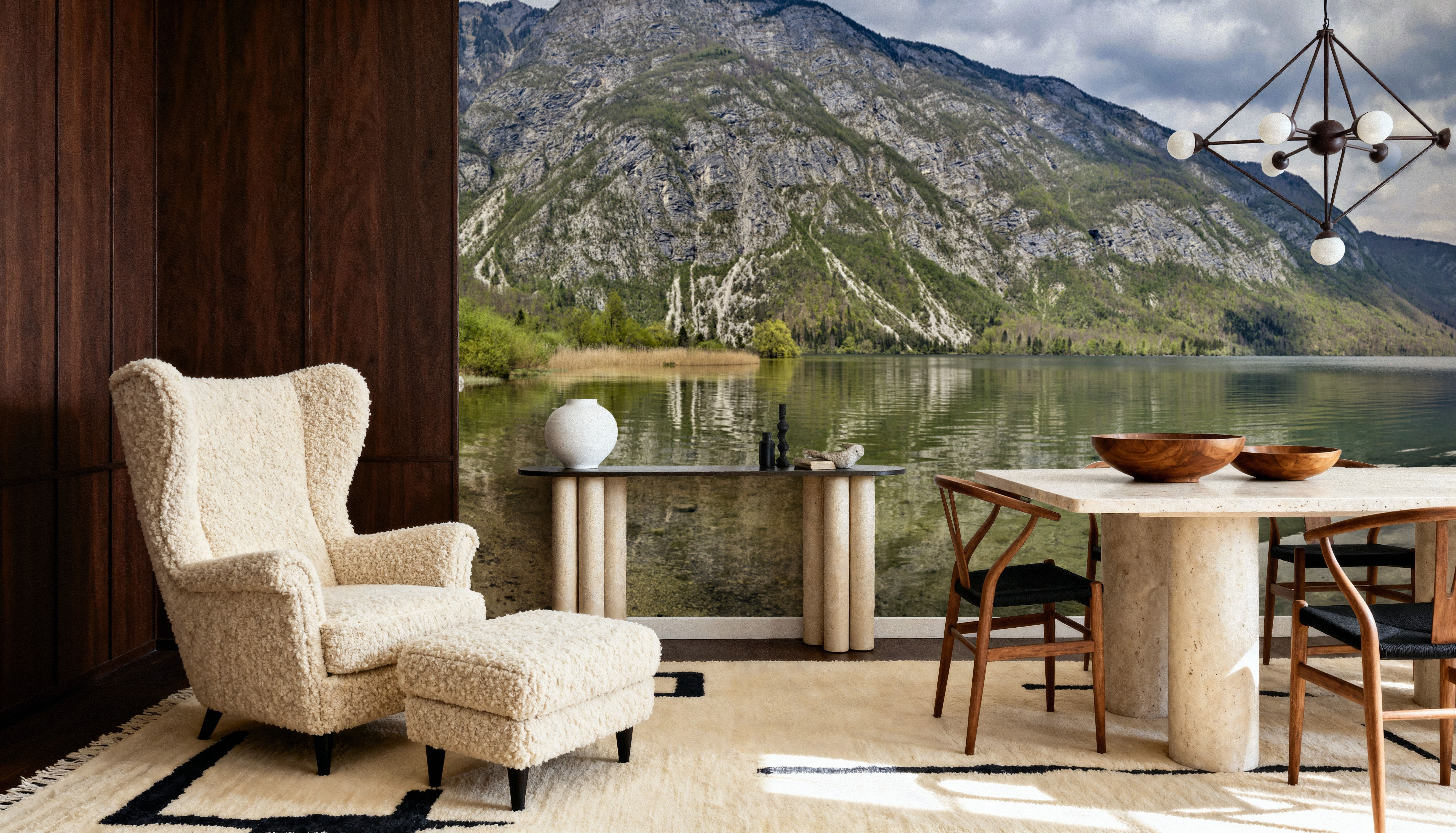 Azure Alpine Mirror, Wallpaper