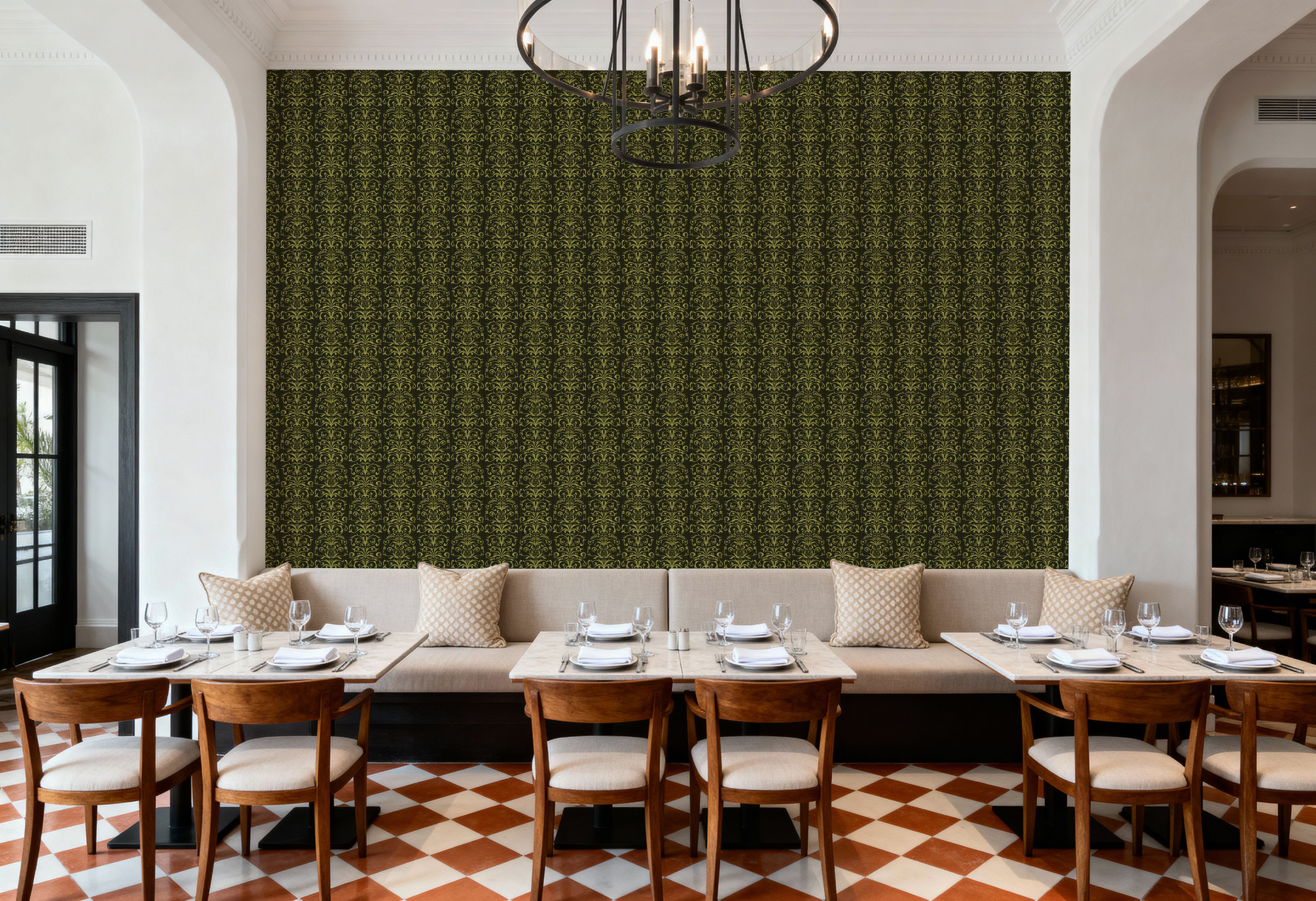 Ornate Stripes, Chartreuse