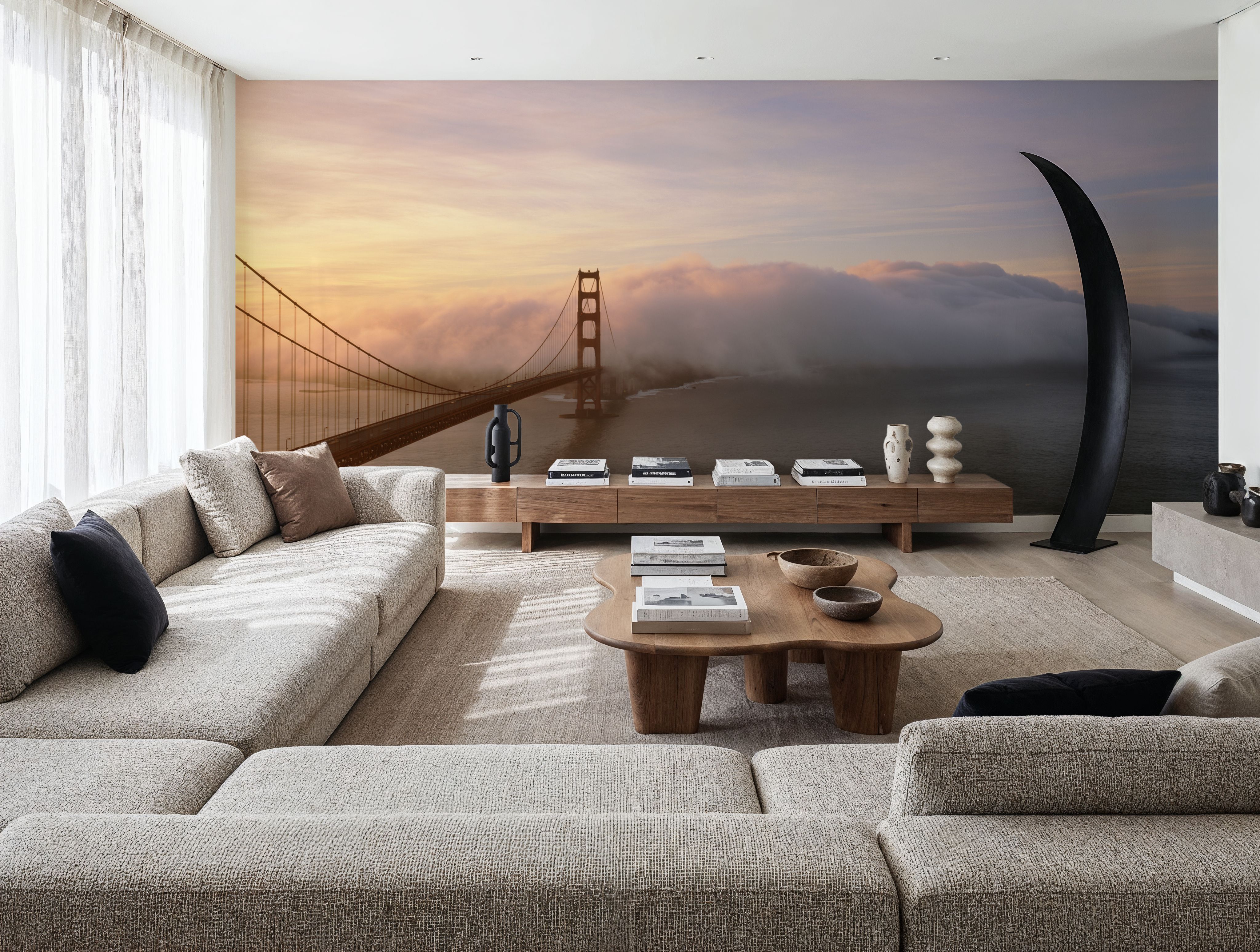 Misty Bridge Sunrise