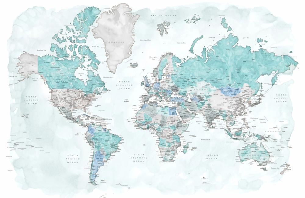 World Map Cities - Ruben