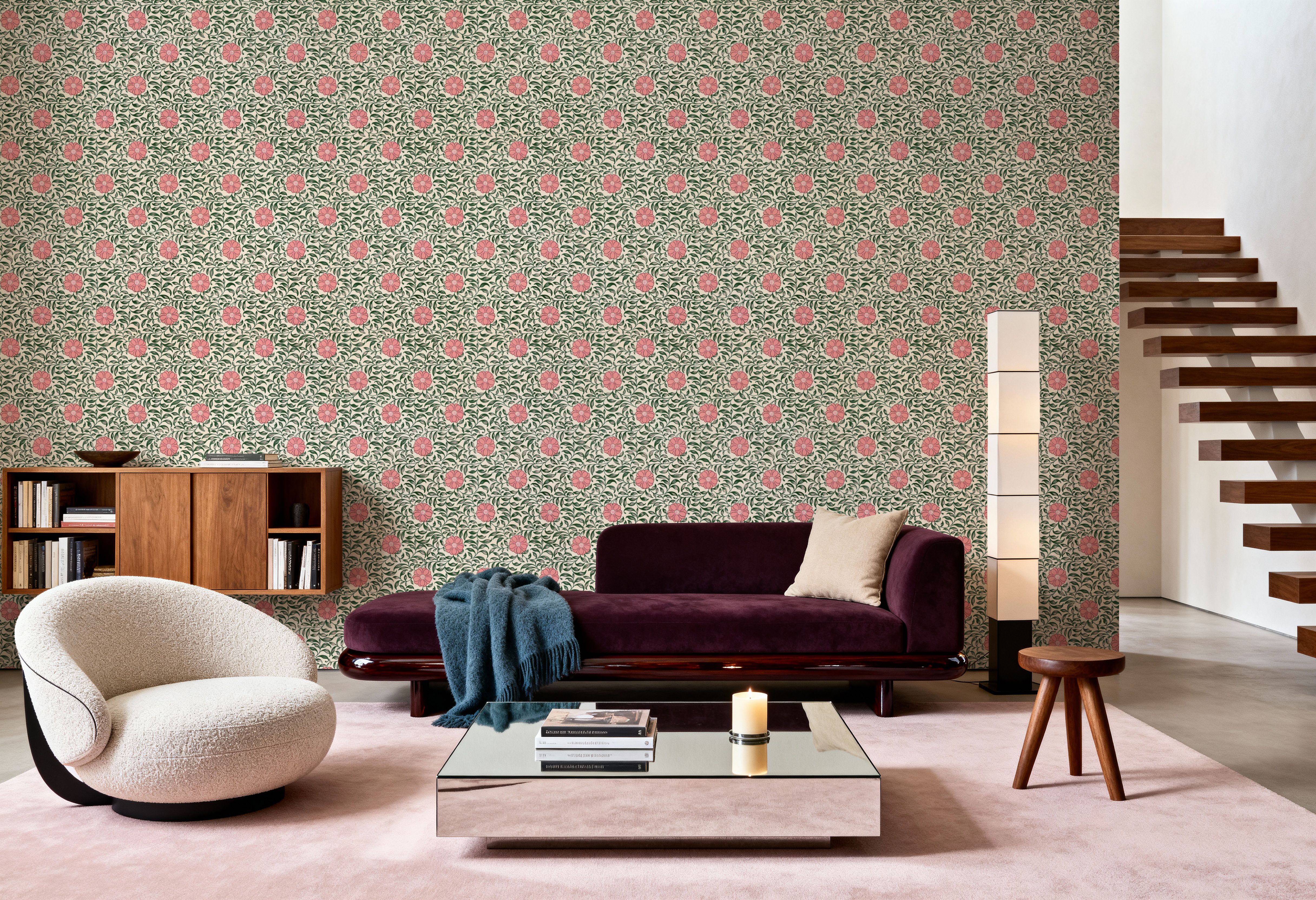 Authentique, Rose Pink, Behang