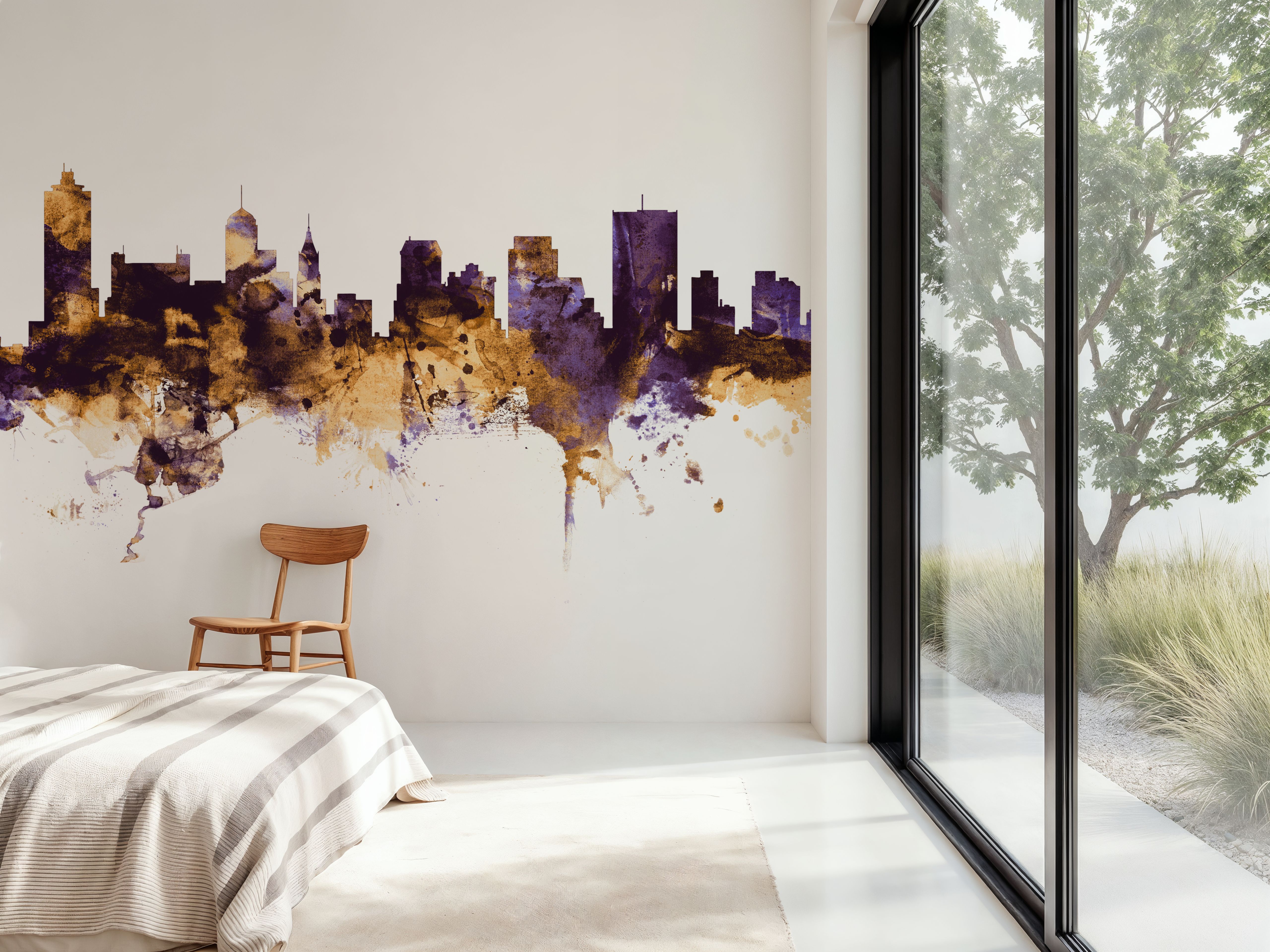 Memphis Tennessee Skyline Purple & Gold