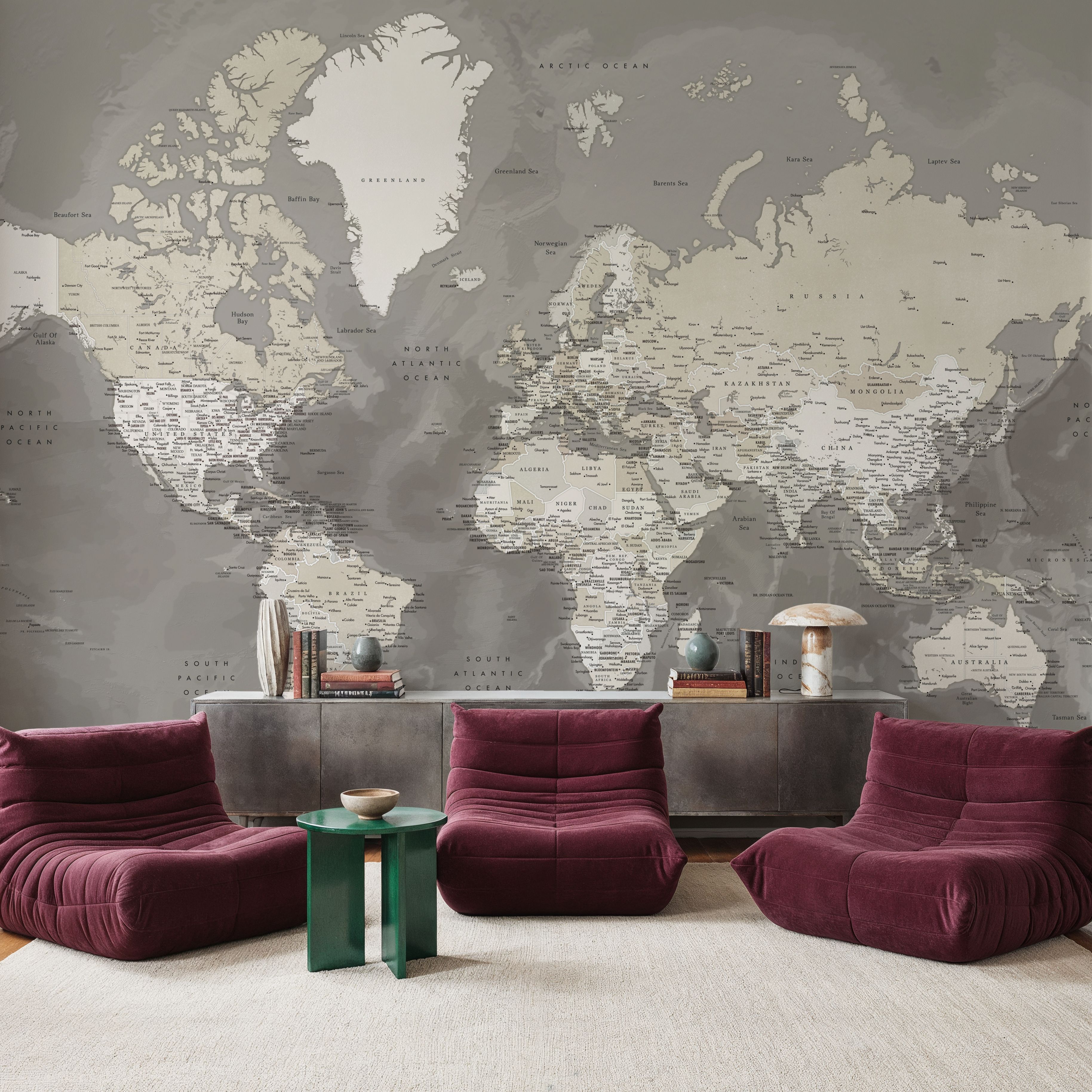 World Map Cities - Davey