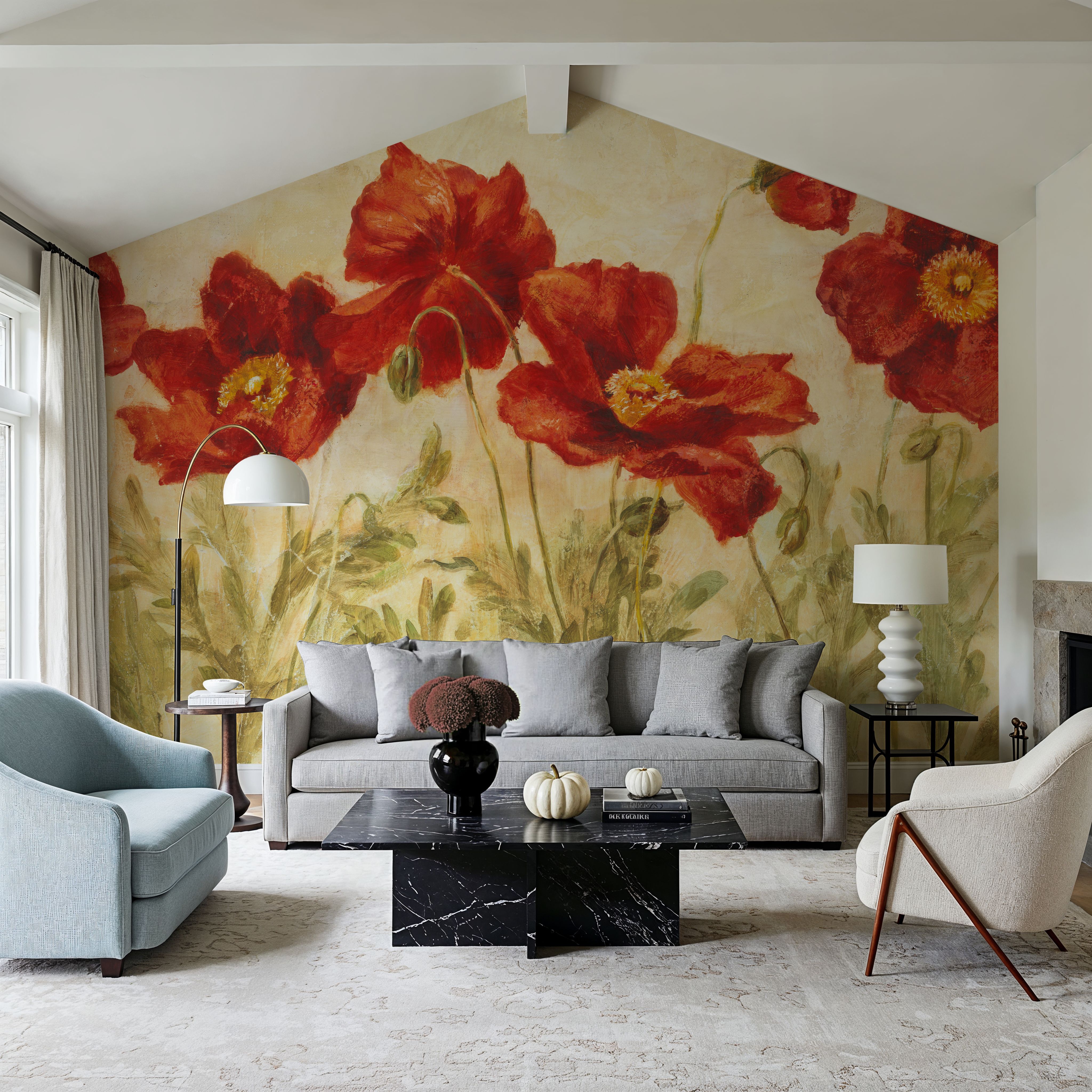 Red Poppies Marching