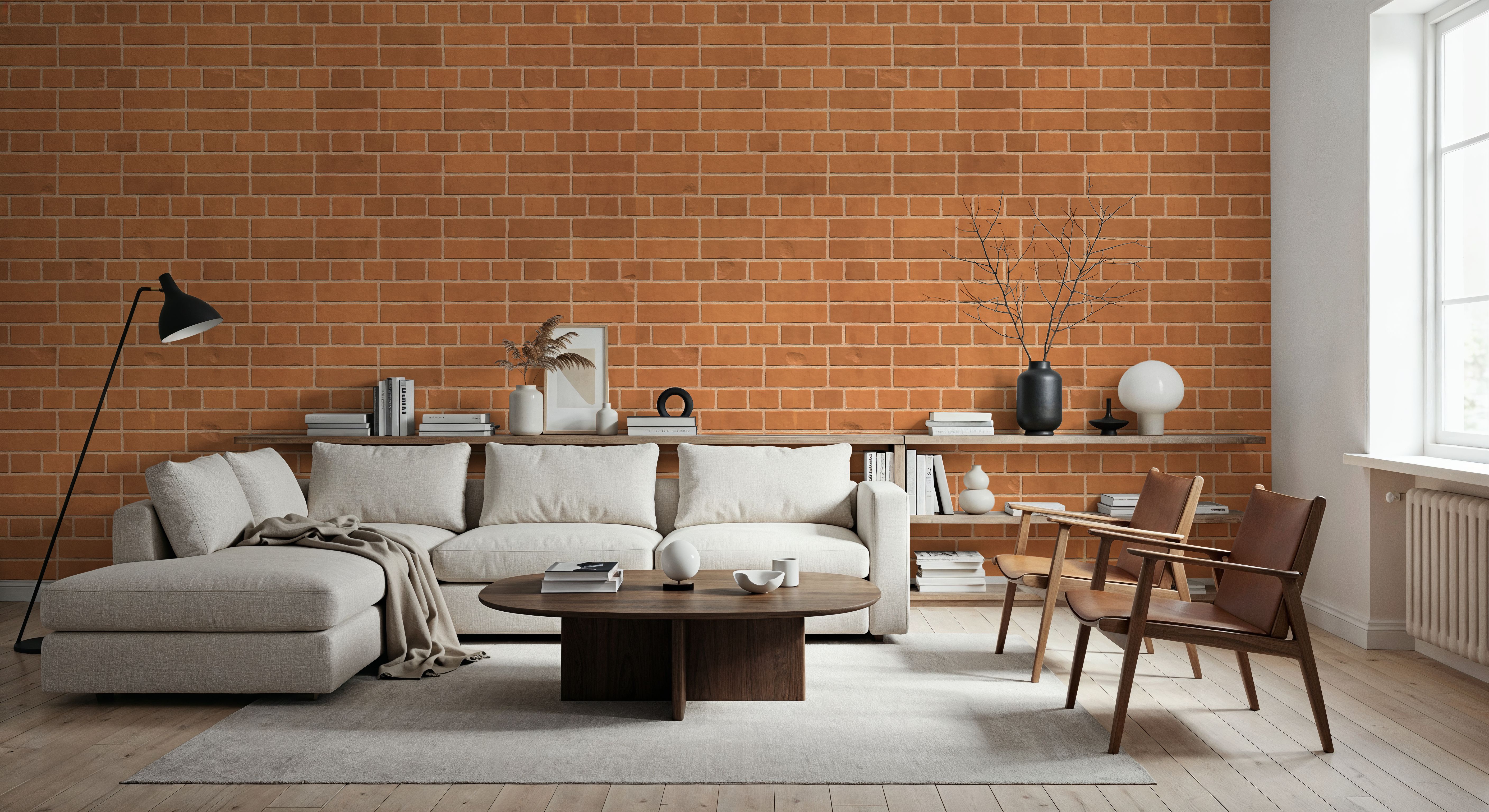 Rustic Brown Brick Wall