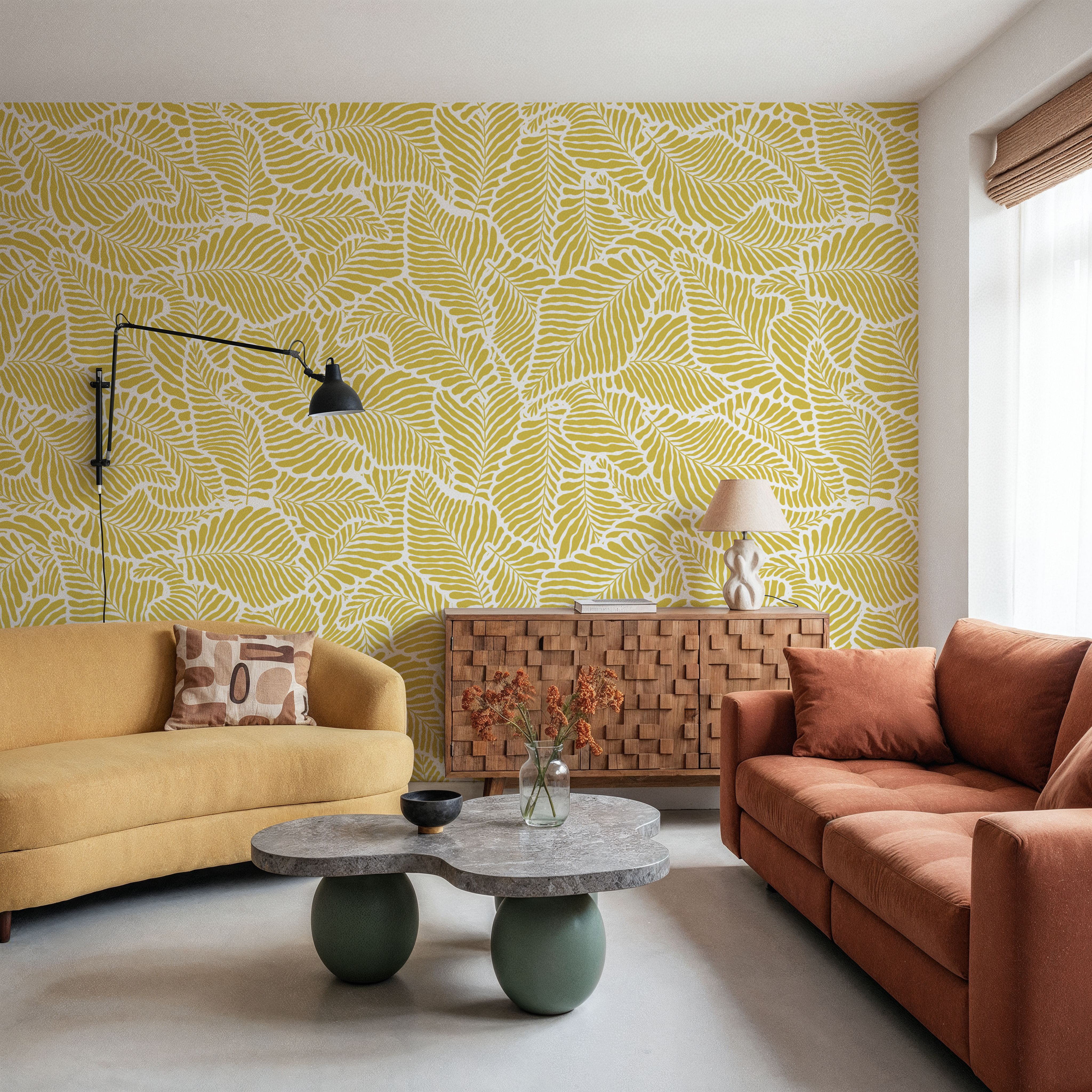 Fern Cut-Outs Pattern, Citrus