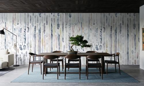 Feather Wall Blue