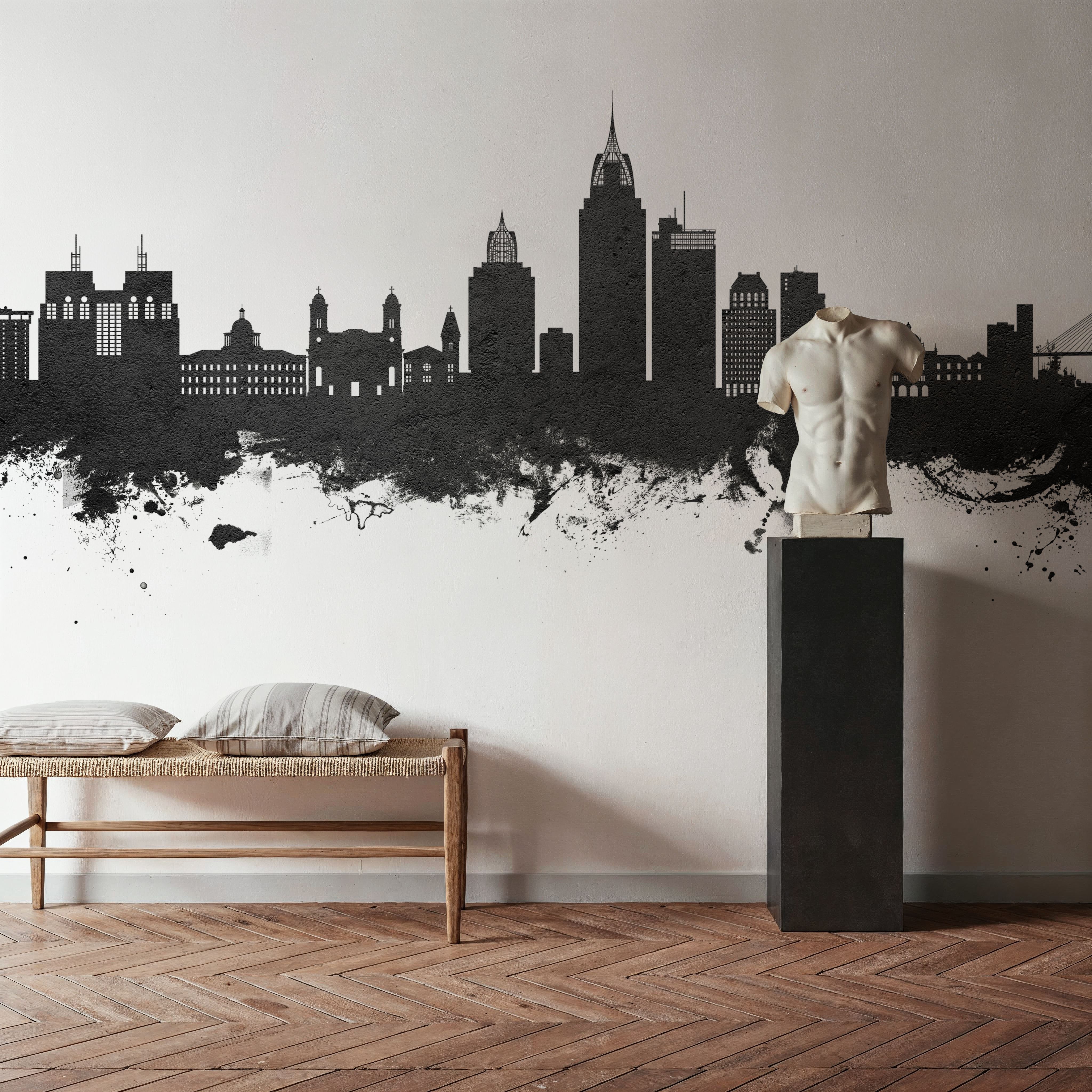 Mobile Alabama Skyline Black & White