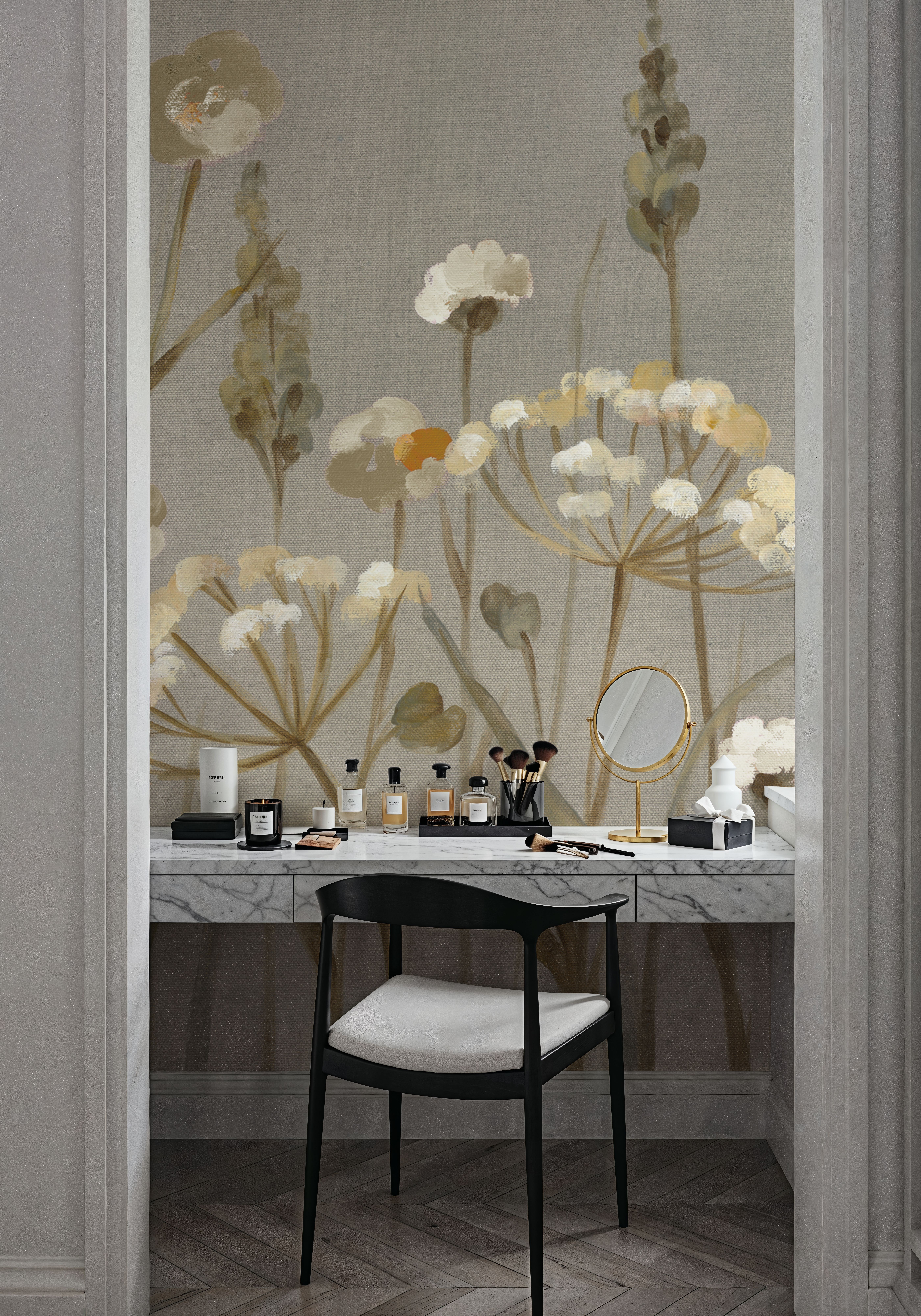 Delicate Garden Neutral Canvas