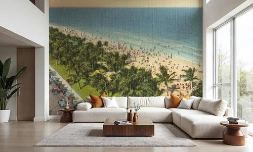 Ocean Drive - Screenprint Postcard