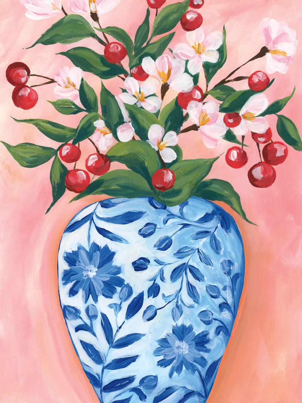 Blooming Cherry Vase