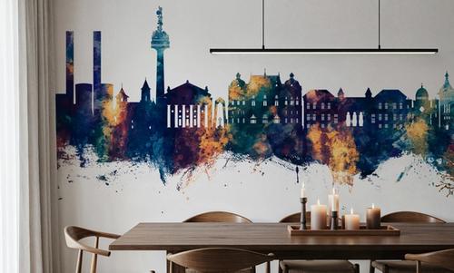 Galaţi Romania Skyline Blue & Bronze