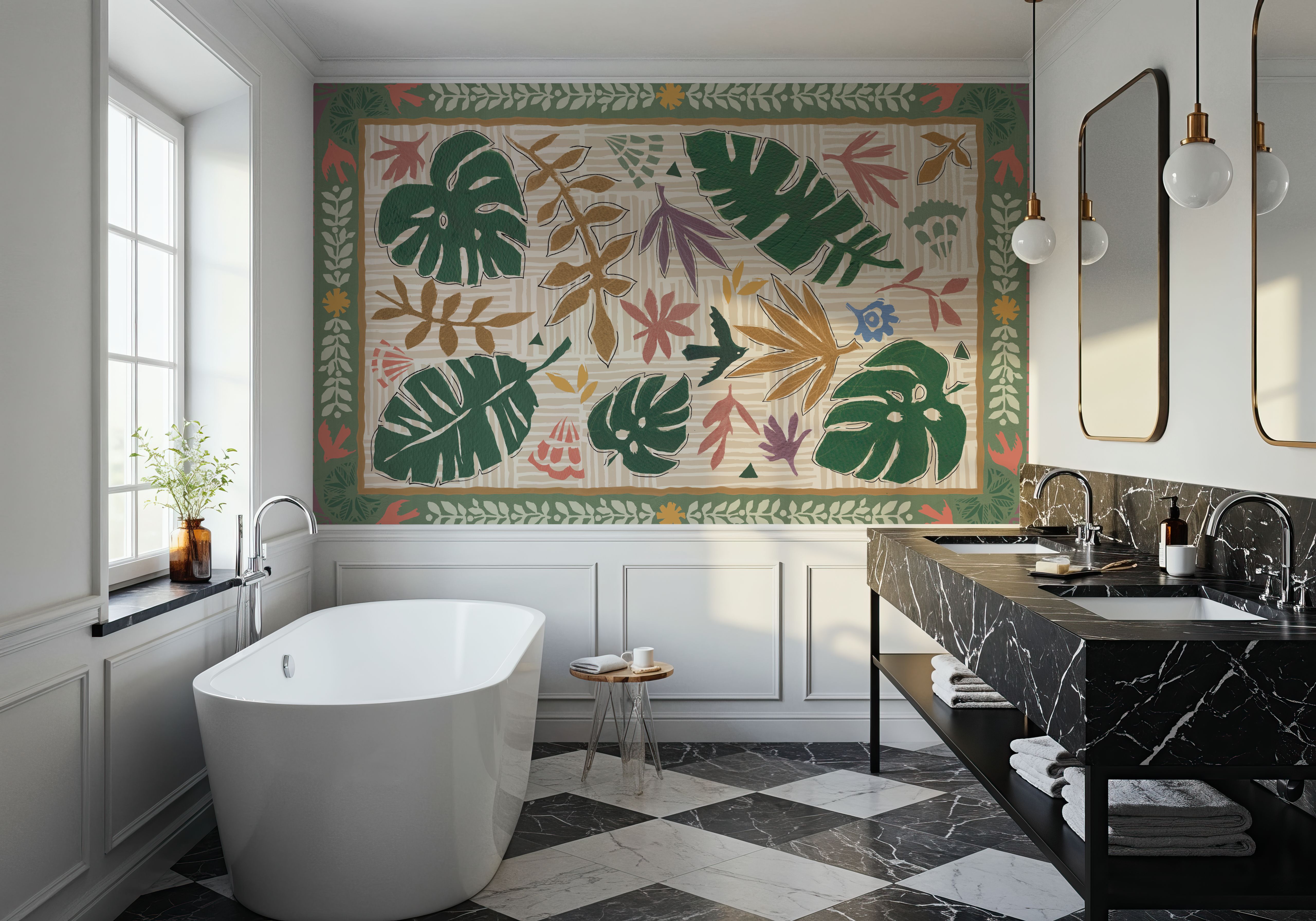 Desert Flair Green, Wallpaper