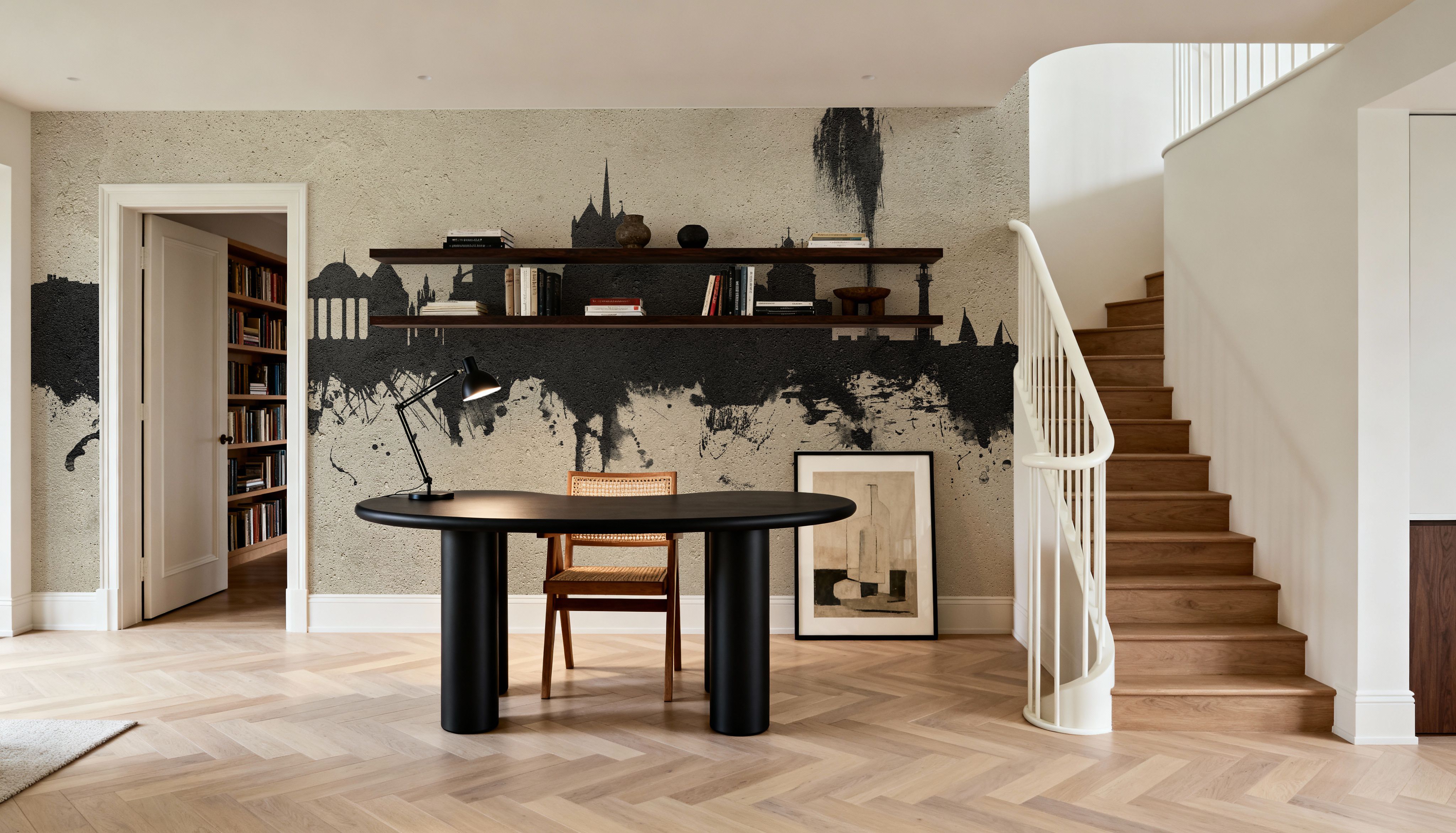 Geneva Switzerland Skyline Concrete, Wallpaper