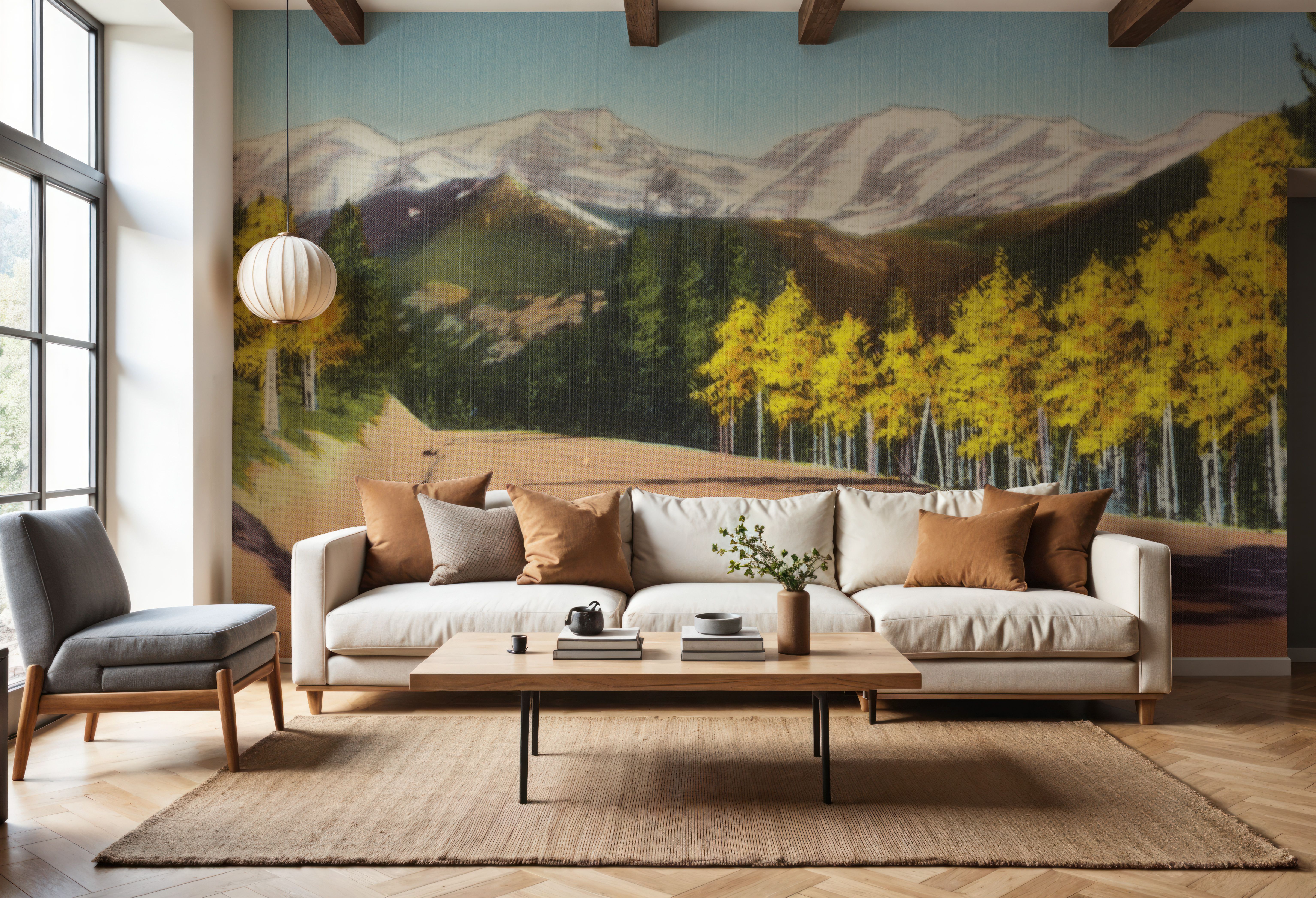 Mountains Calling - Screenprint Postcard, Wallpaper