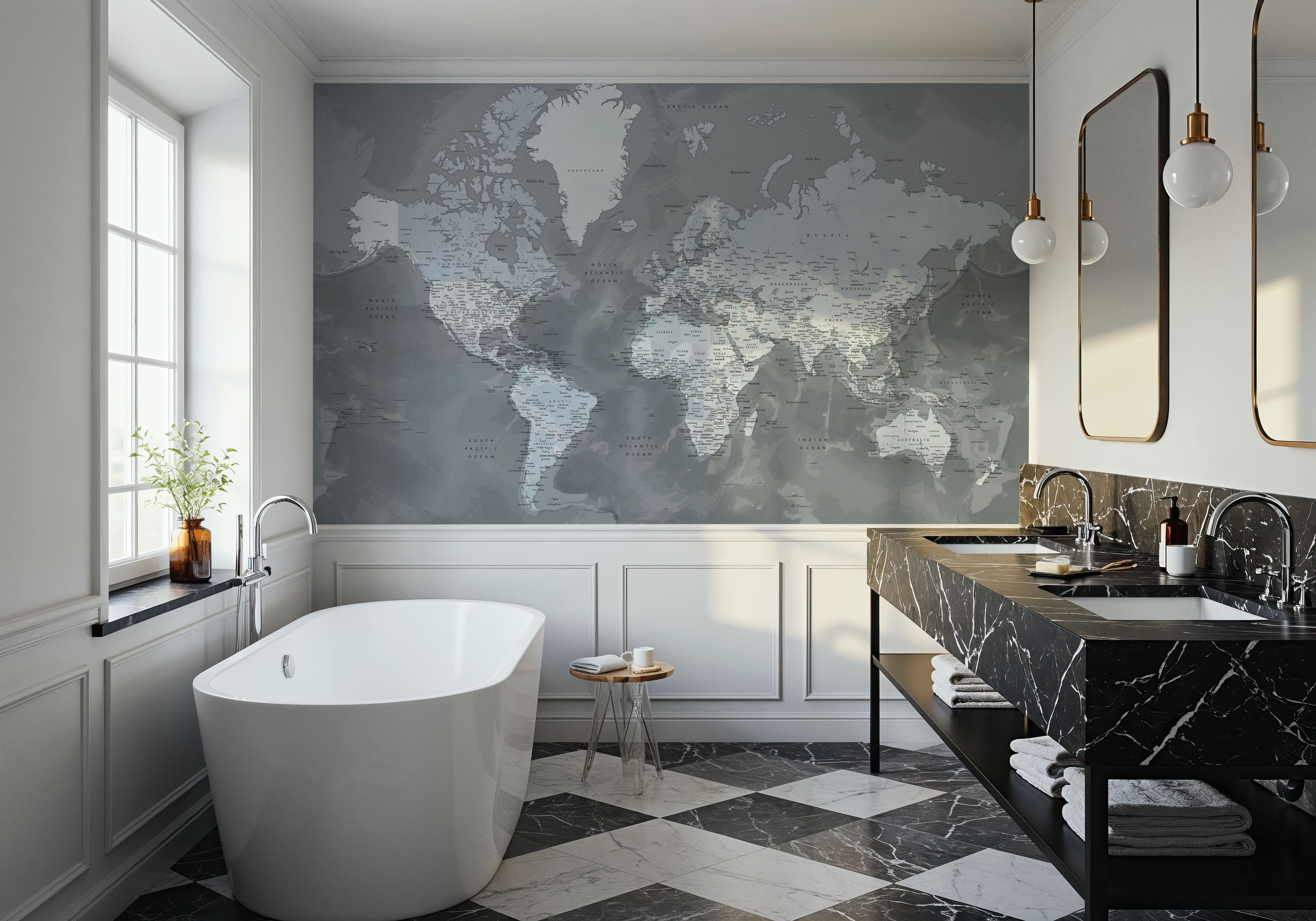 World Map Cities - Zanders