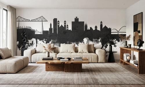 Middlesbrough England Skyline Black & White