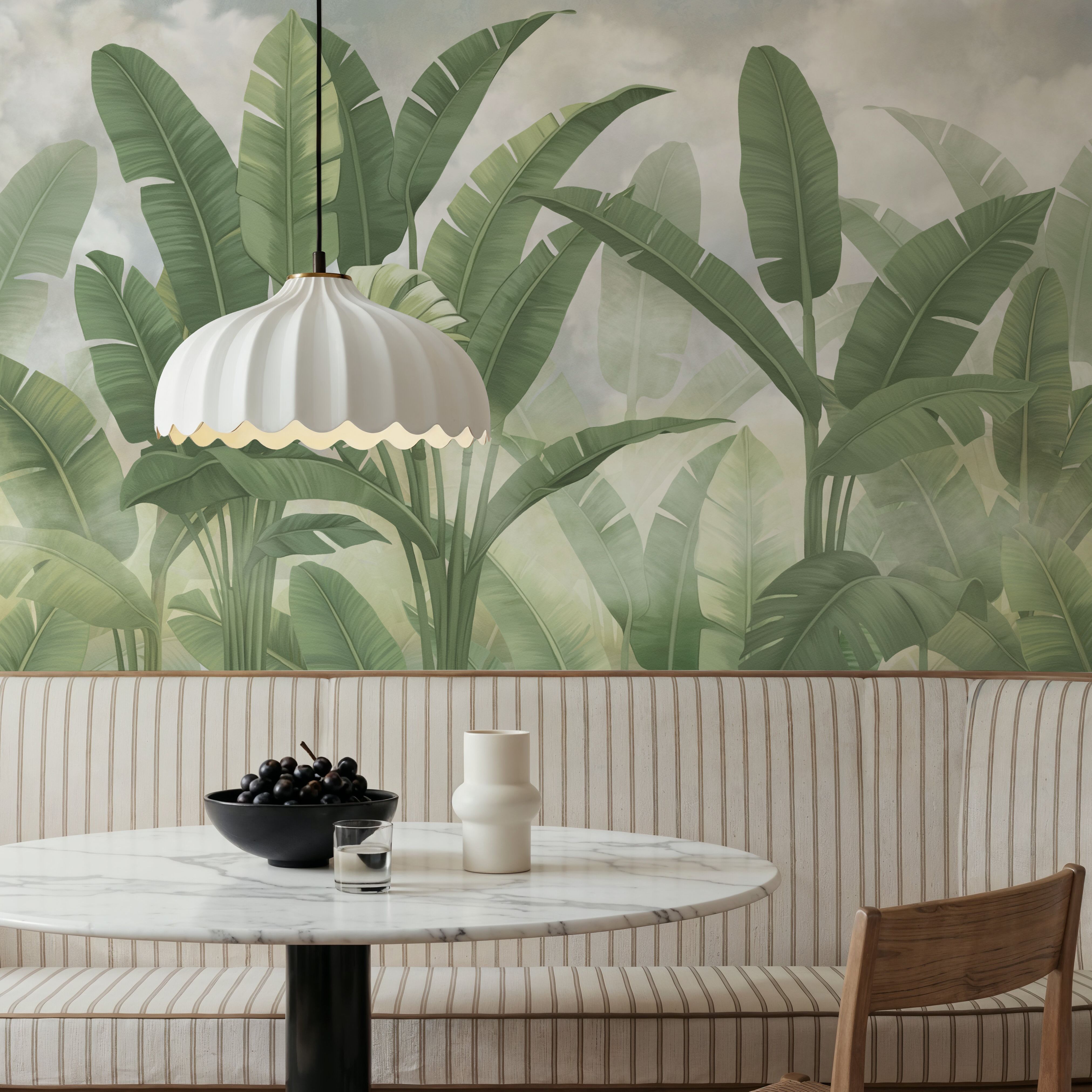 Banana Palms, Muted Green