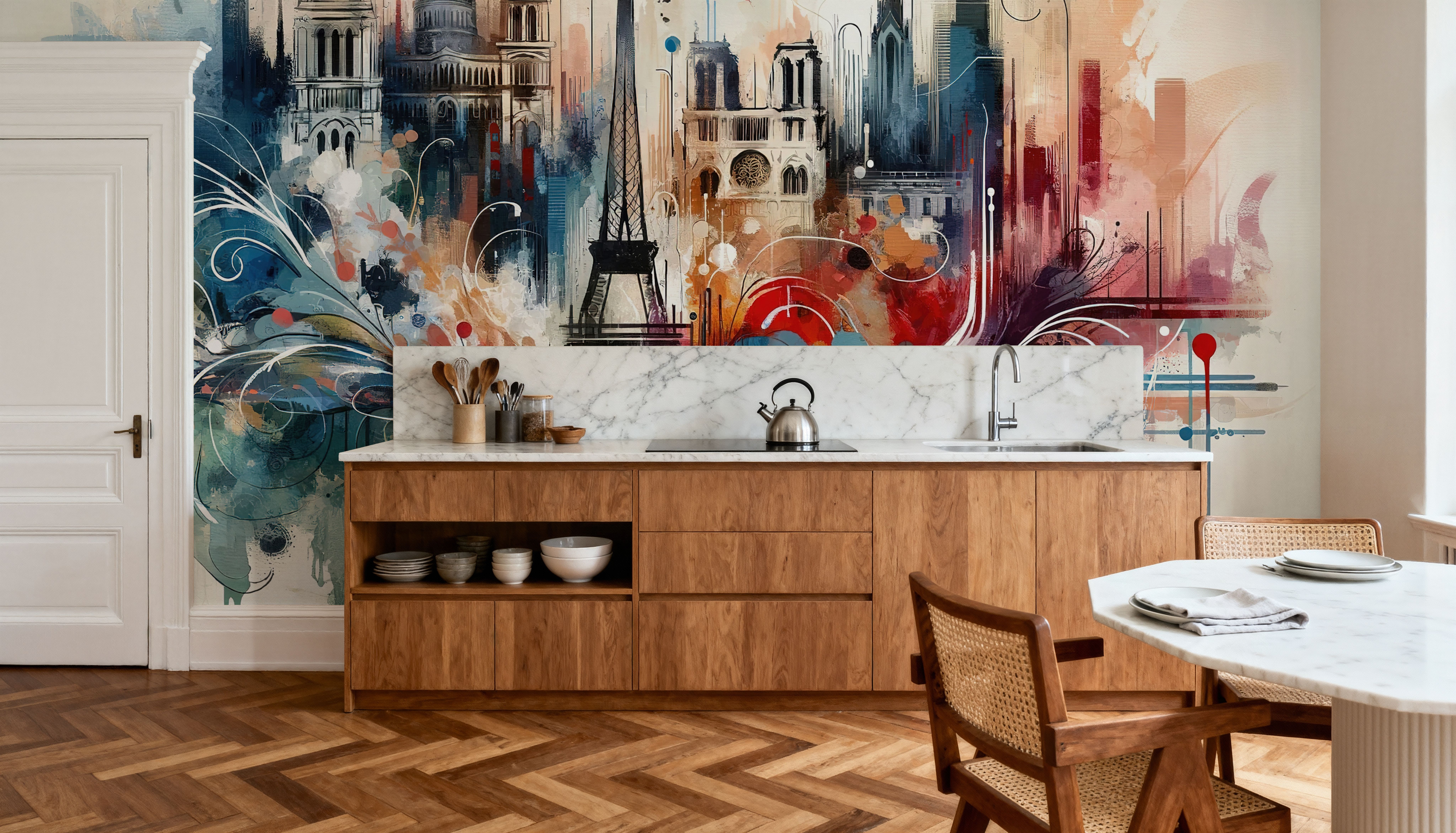 Watercolor Skyline Paris IV