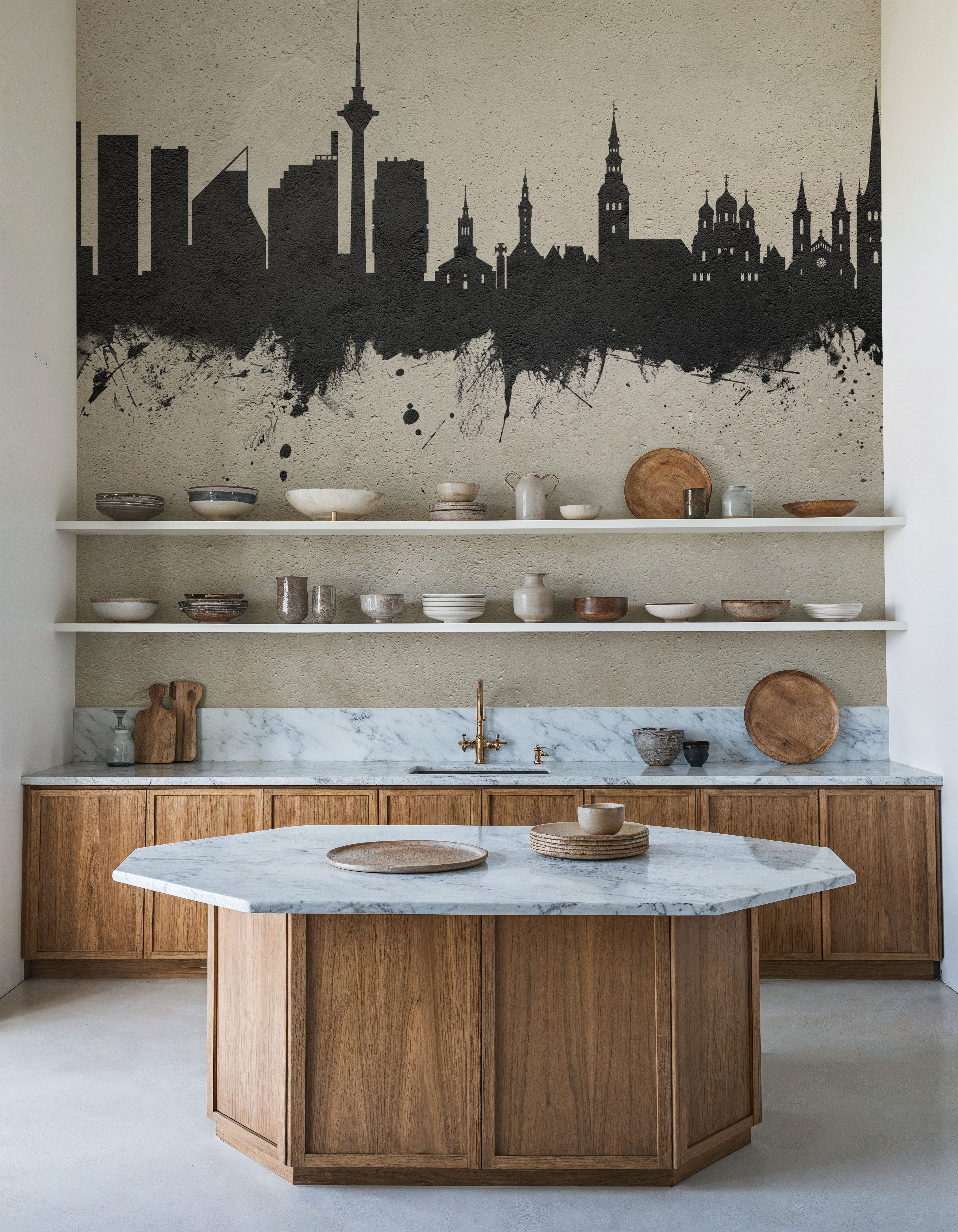 Tallinn Estonia Skyline Concrete