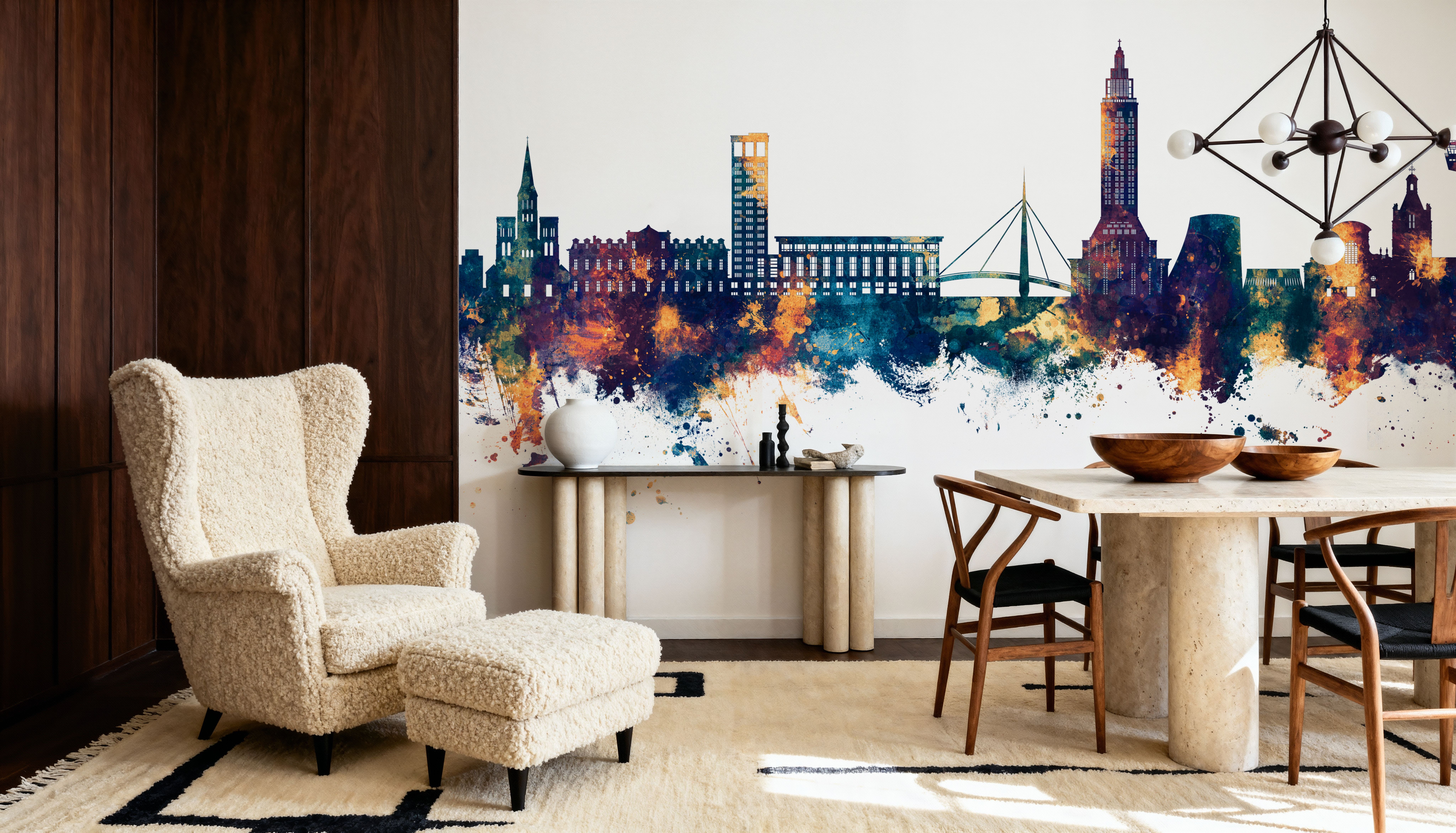 Le Havre France Skyline Blue & Bronze