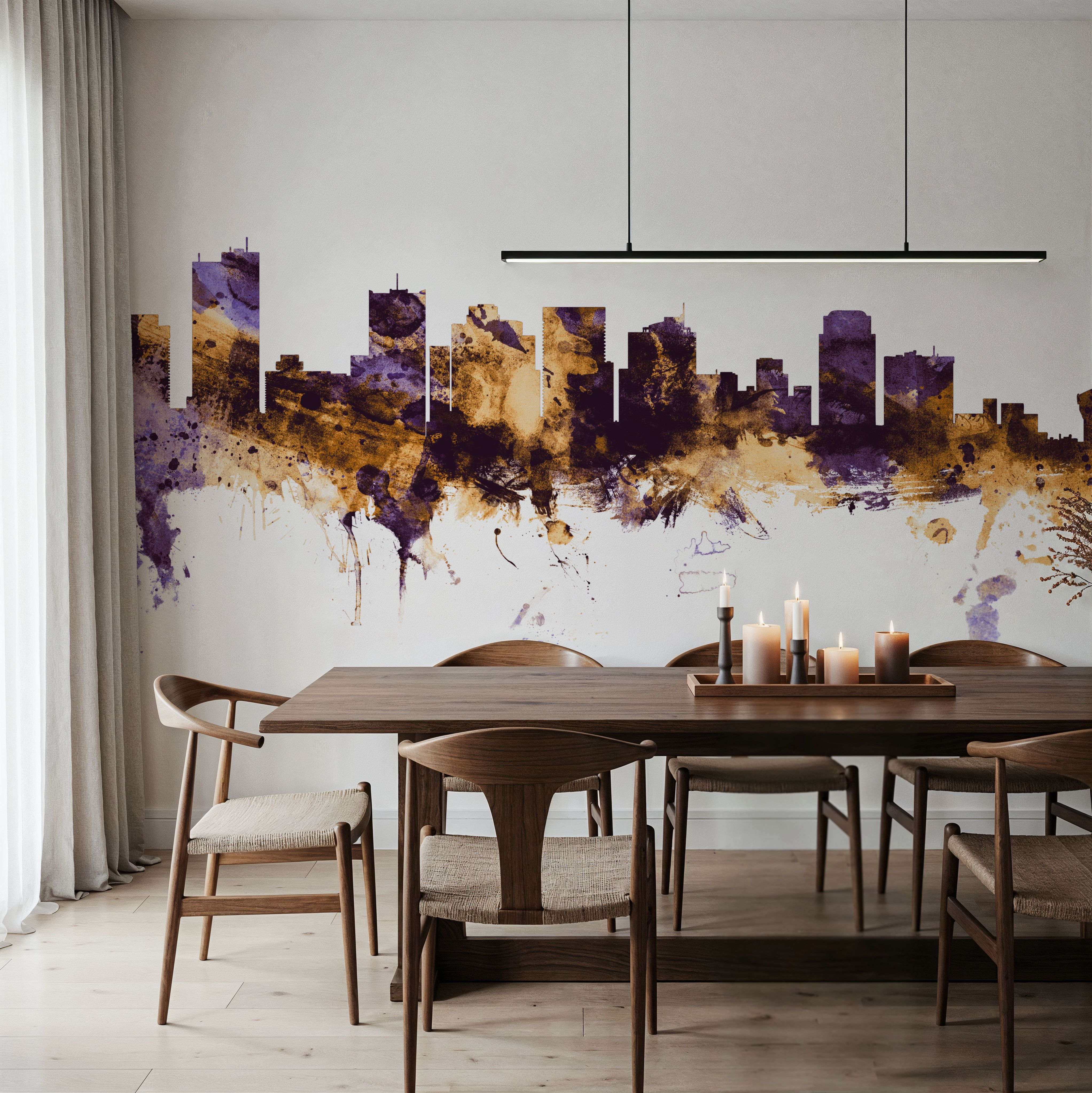 Phoenix Skyline Purple & Gold