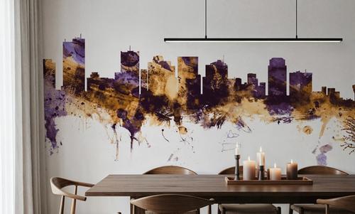Phoenix Skyline Purple & Gold