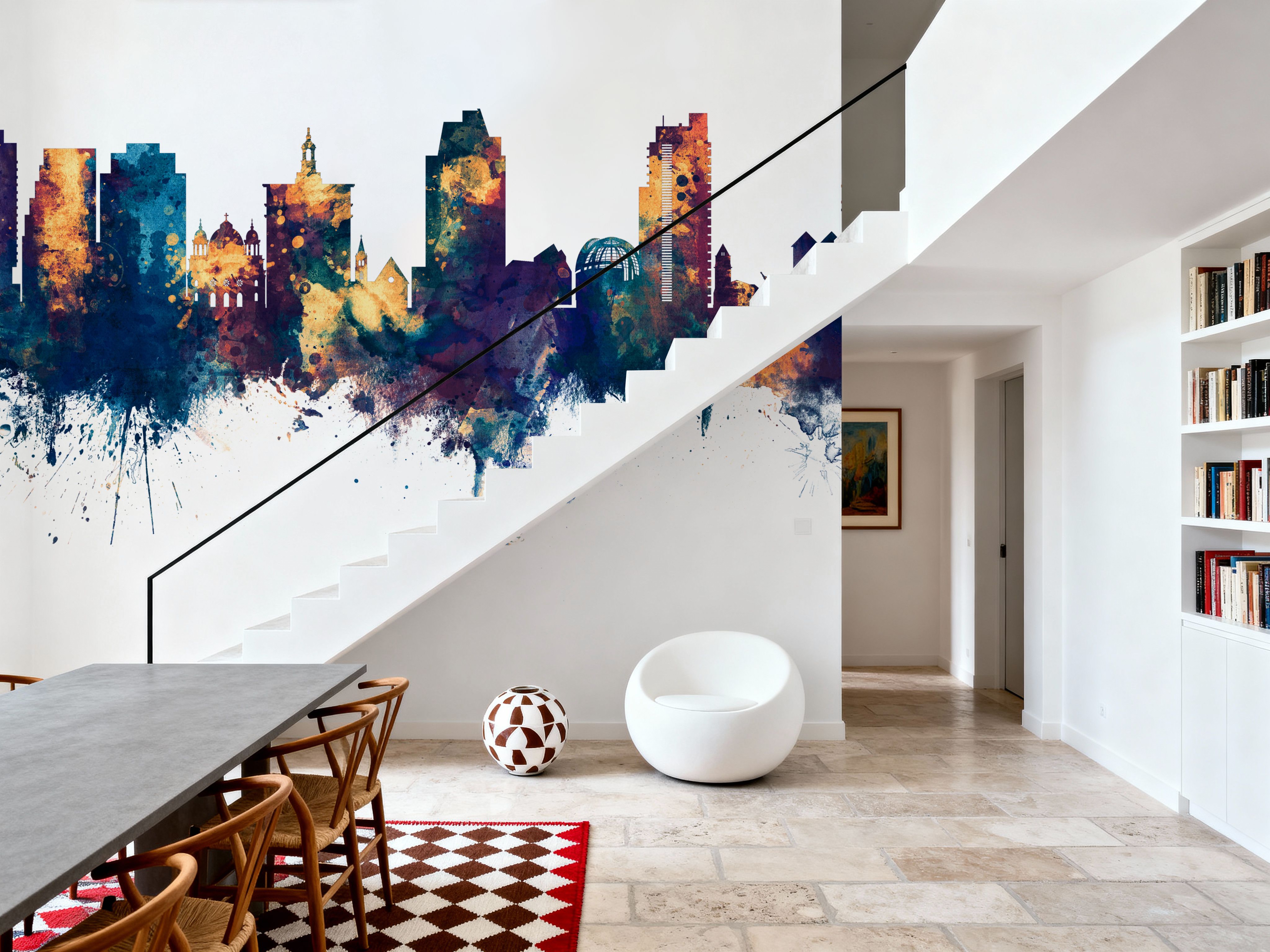 San Jose California Skyline Blue & Bronze