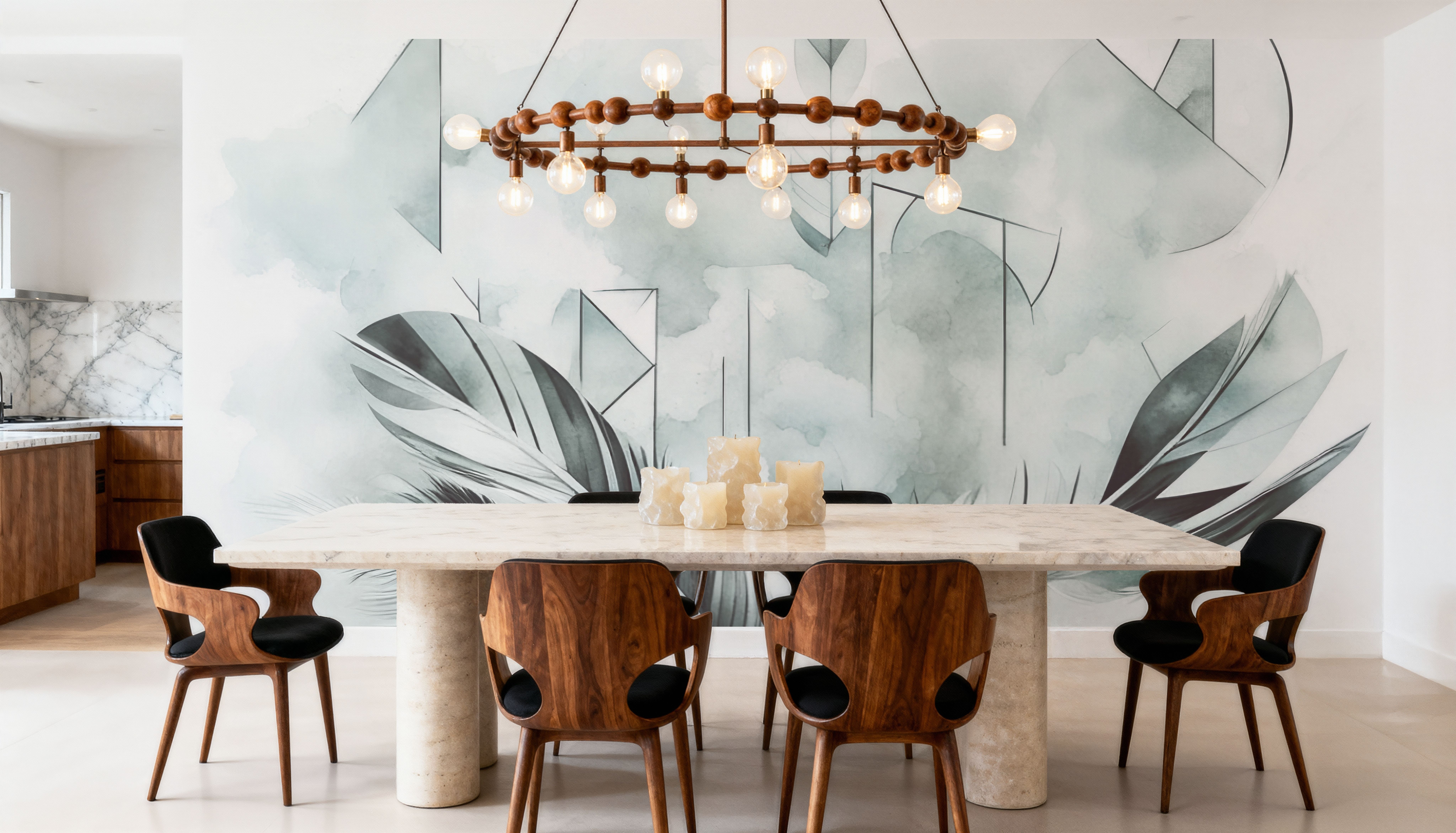 Feather Geometry Teal