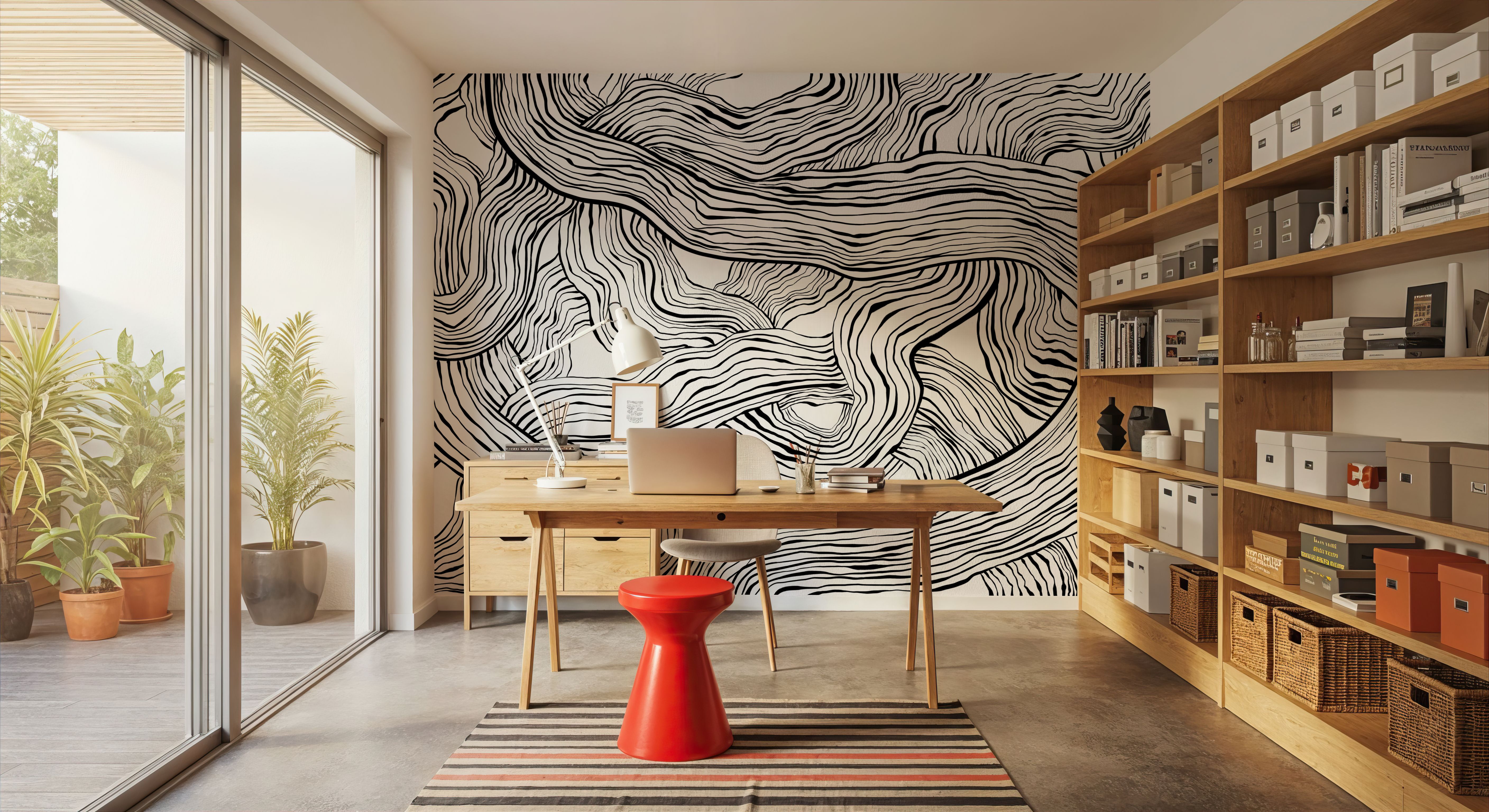 Weaves & Waves, White, Wallpaper