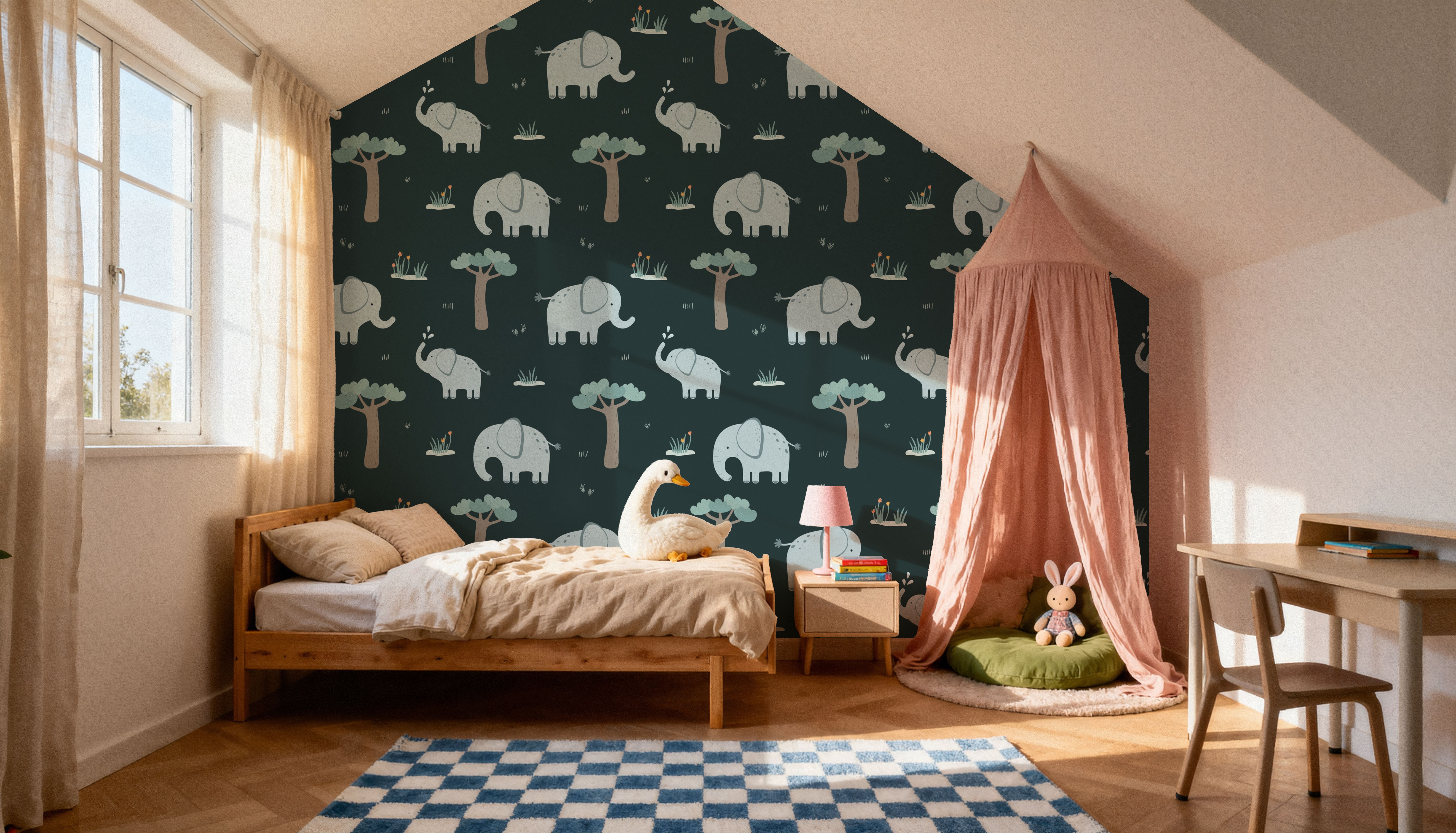 Elephant Greetings Illustration