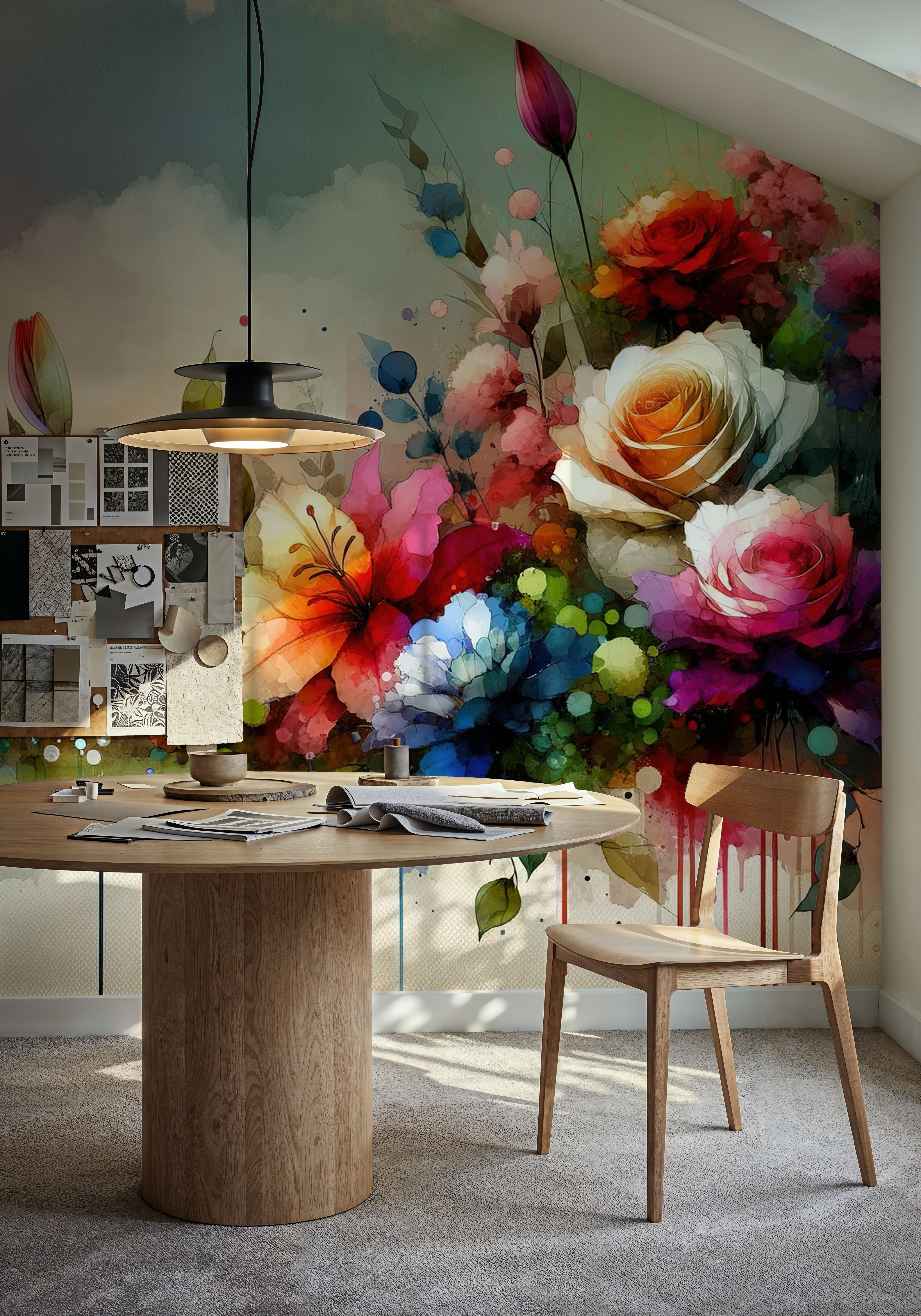 Watercolor Modern Artistic Garden