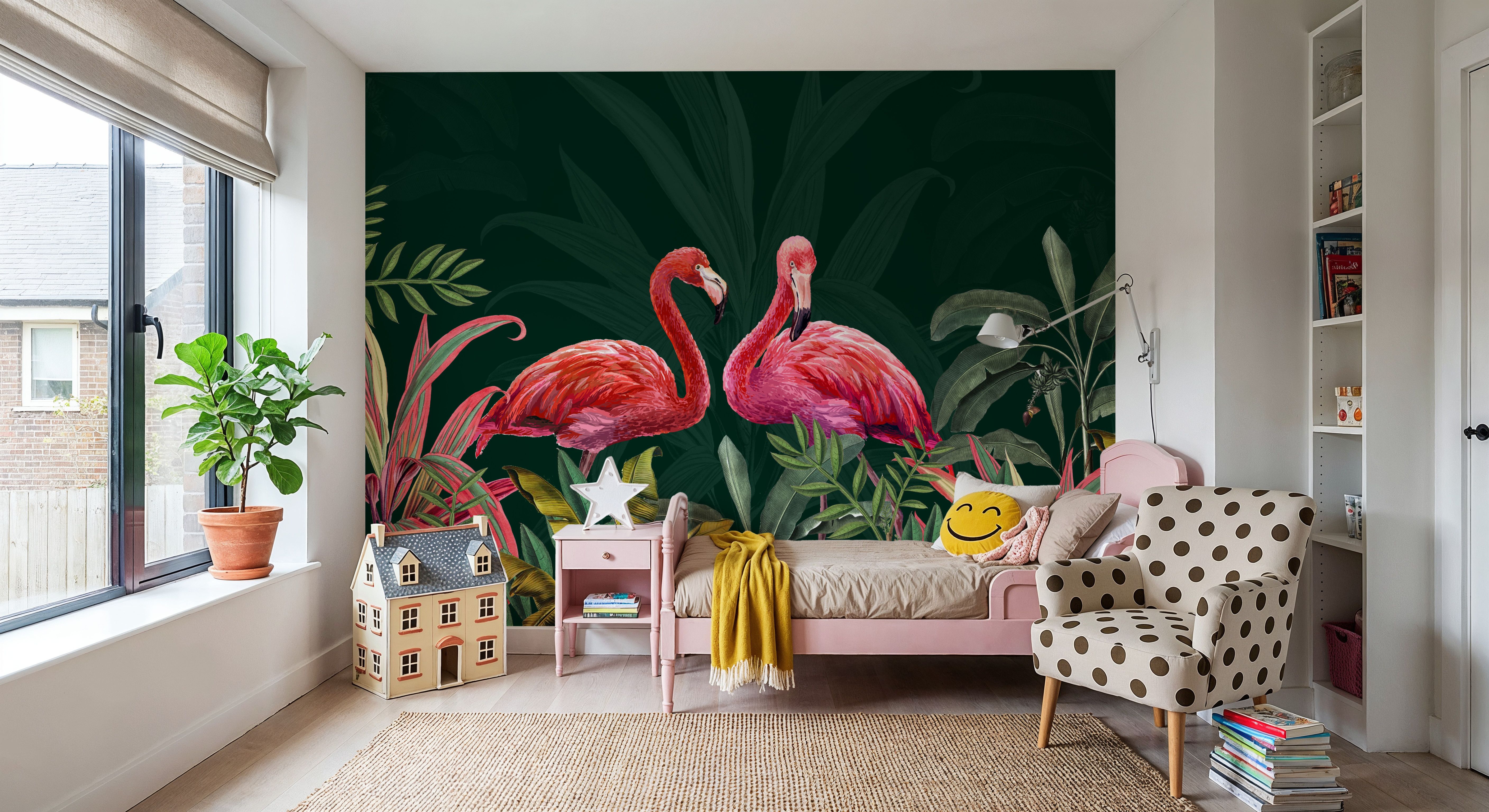 Shy Flamingos Dark