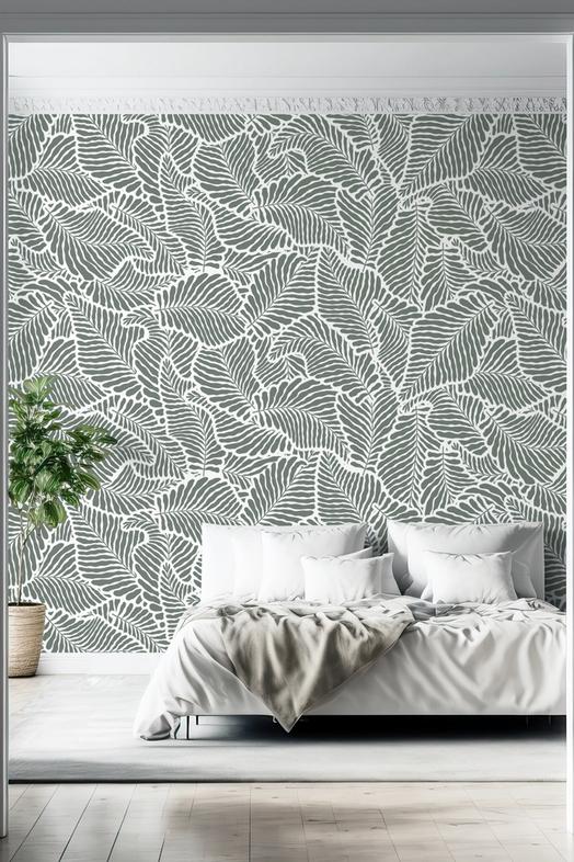 Fern Cut-Outs Pattern, Khaki