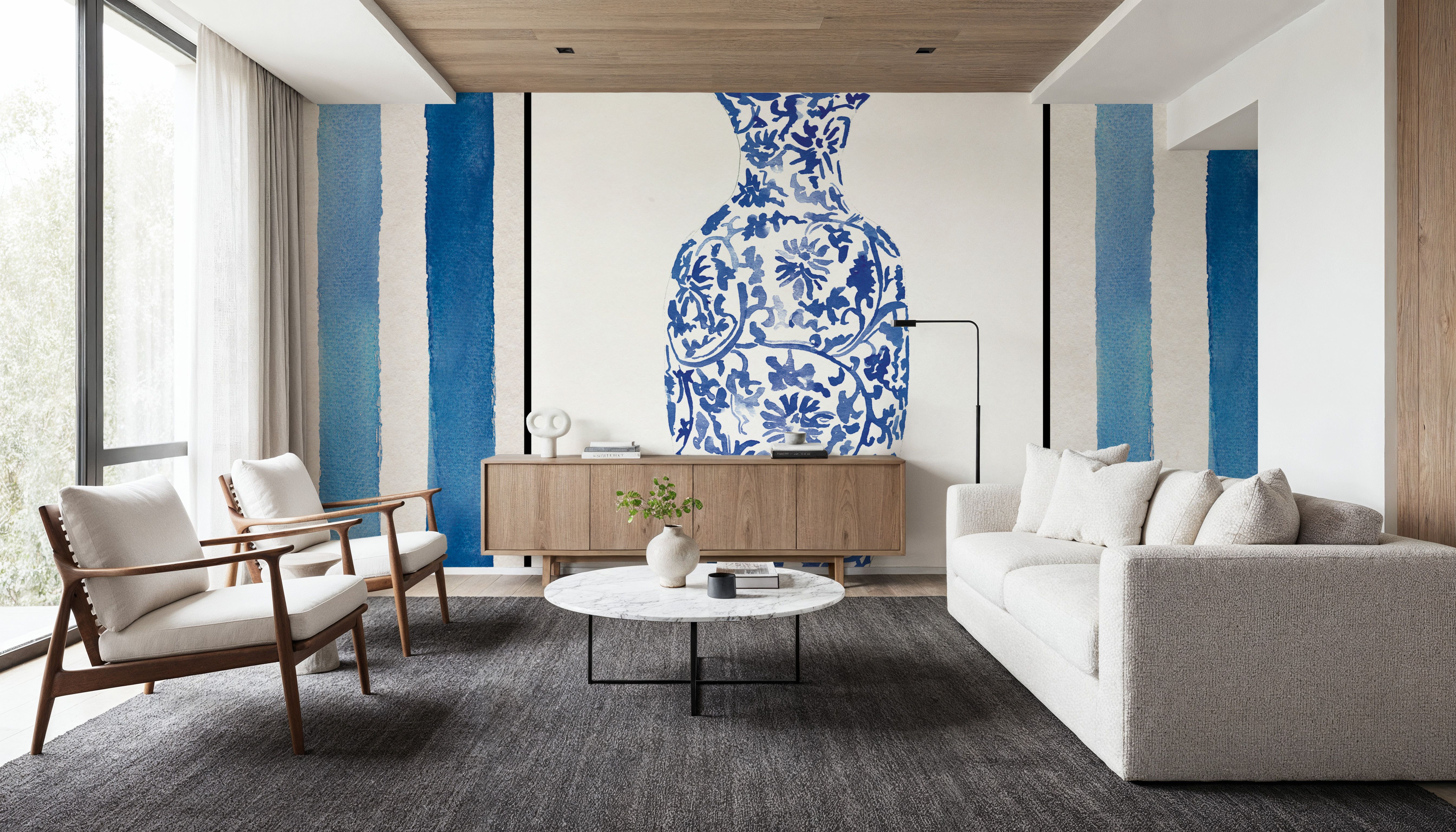 Chinoiserie Vase II Stripes