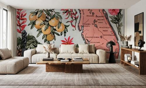Vintage Florida Botanical Map