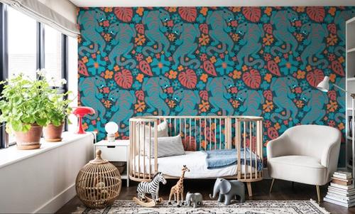 Otomi Cool Tigers, Coral & Teal