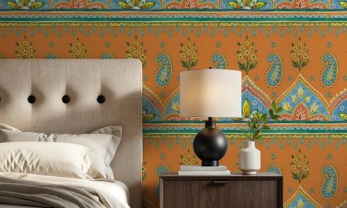 Floral Paisley Orange