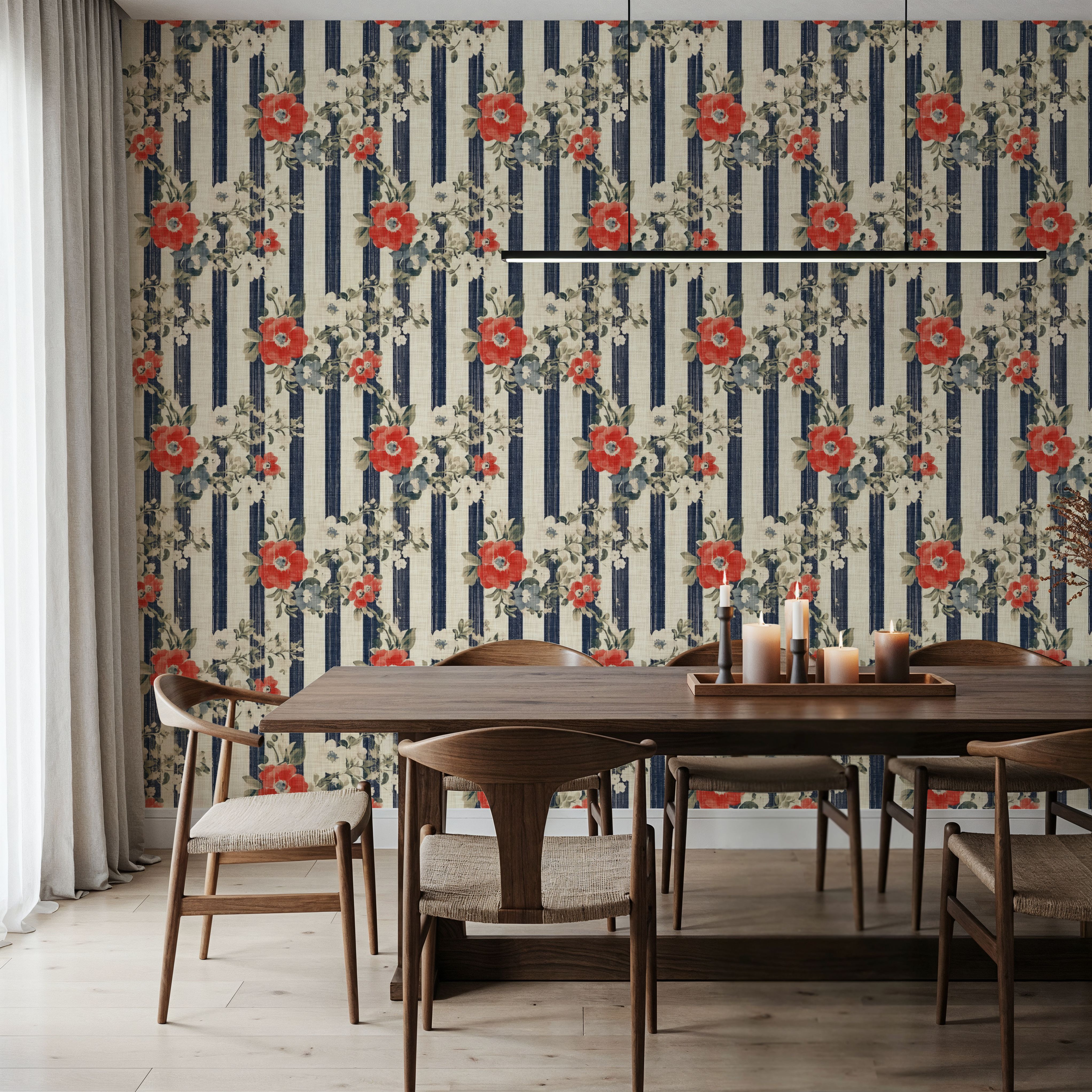 Americana, Stripes and Poppies